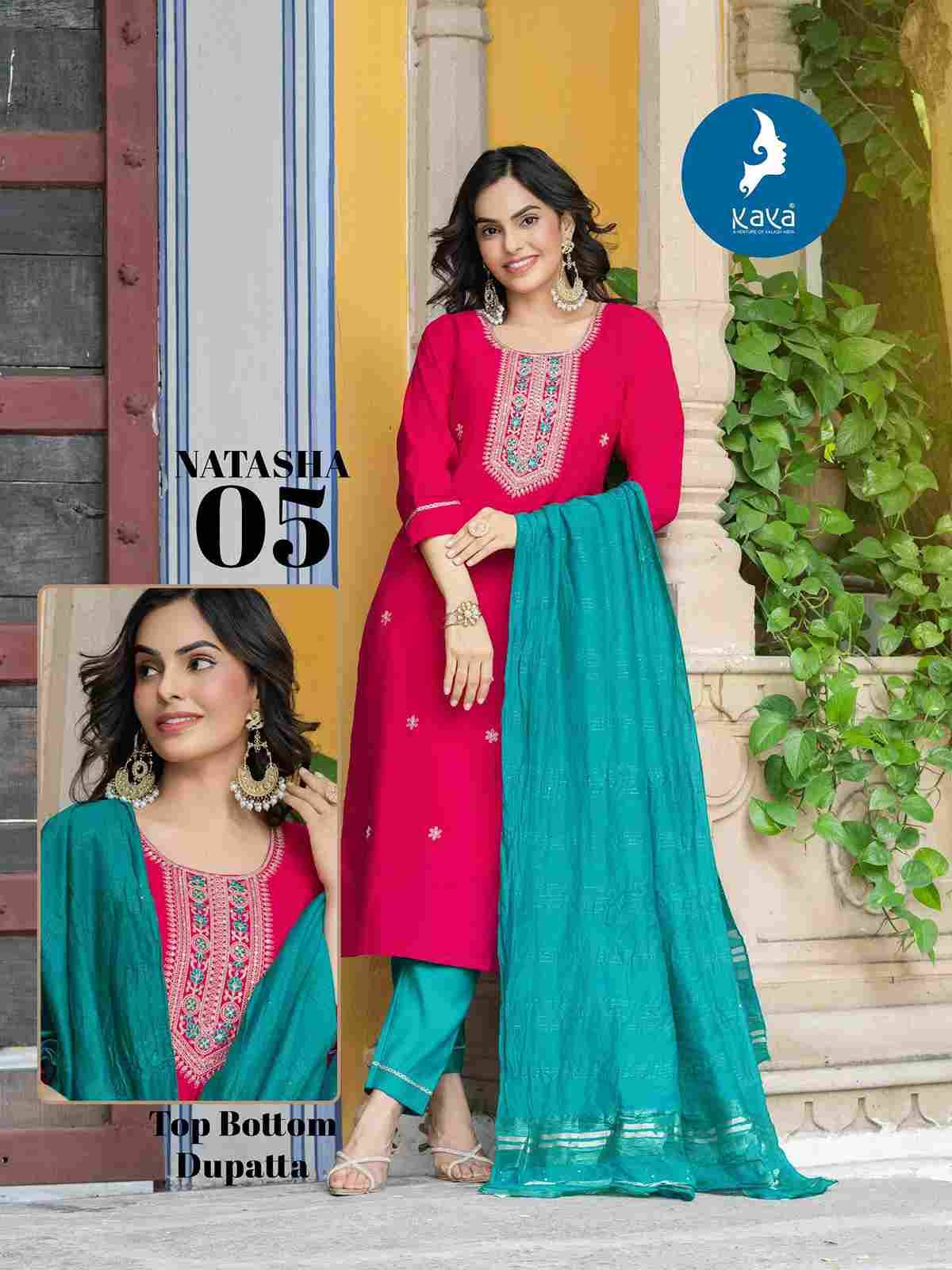 Natasha By Kaya 01 To 06 Series Beautiful Stylish Festive Suits Fancy Colorful Casual Wear & Ethnic Wear & Ready To Wear Roman Silk Dresses At Wholesale Price