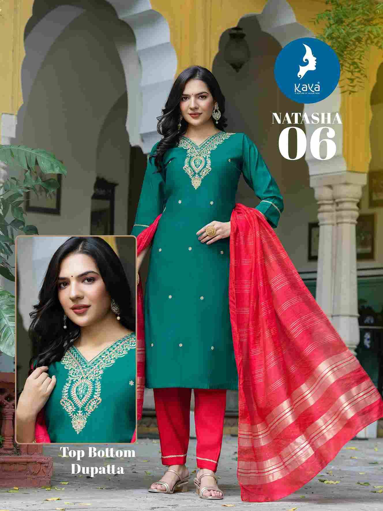 Natasha By Kaya 01 To 06 Series Beautiful Stylish Festive Suits Fancy Colorful Casual Wear & Ethnic Wear & Ready To Wear Roman Silk Dresses At Wholesale Price
