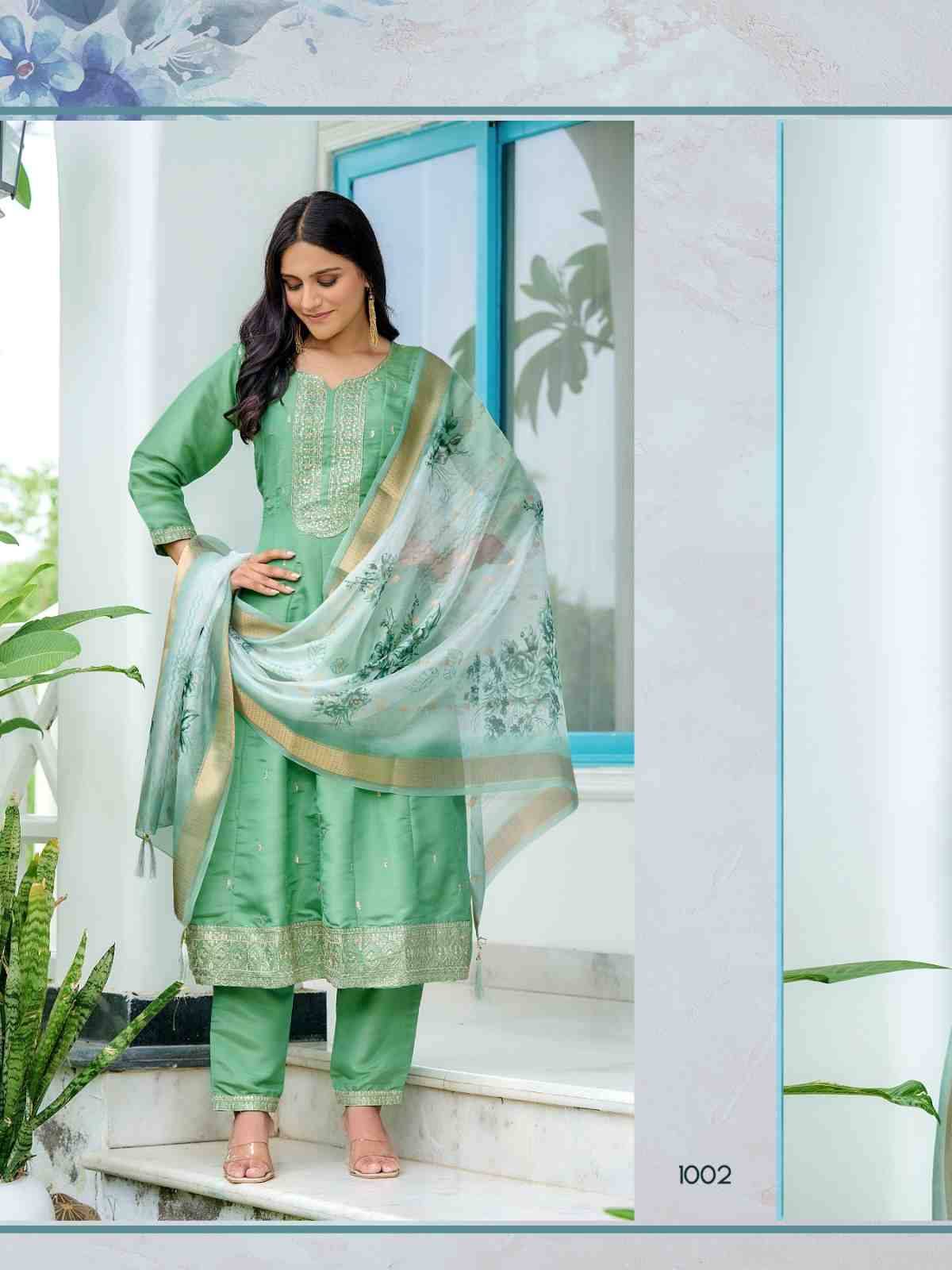 Ambika By Aanchi 1001 To 1004 Series Beautiful Festive Suits Colorful Stylish Fancy Casual Wear & Ethnic Wear Shimmer Dresses At Wholesale Price