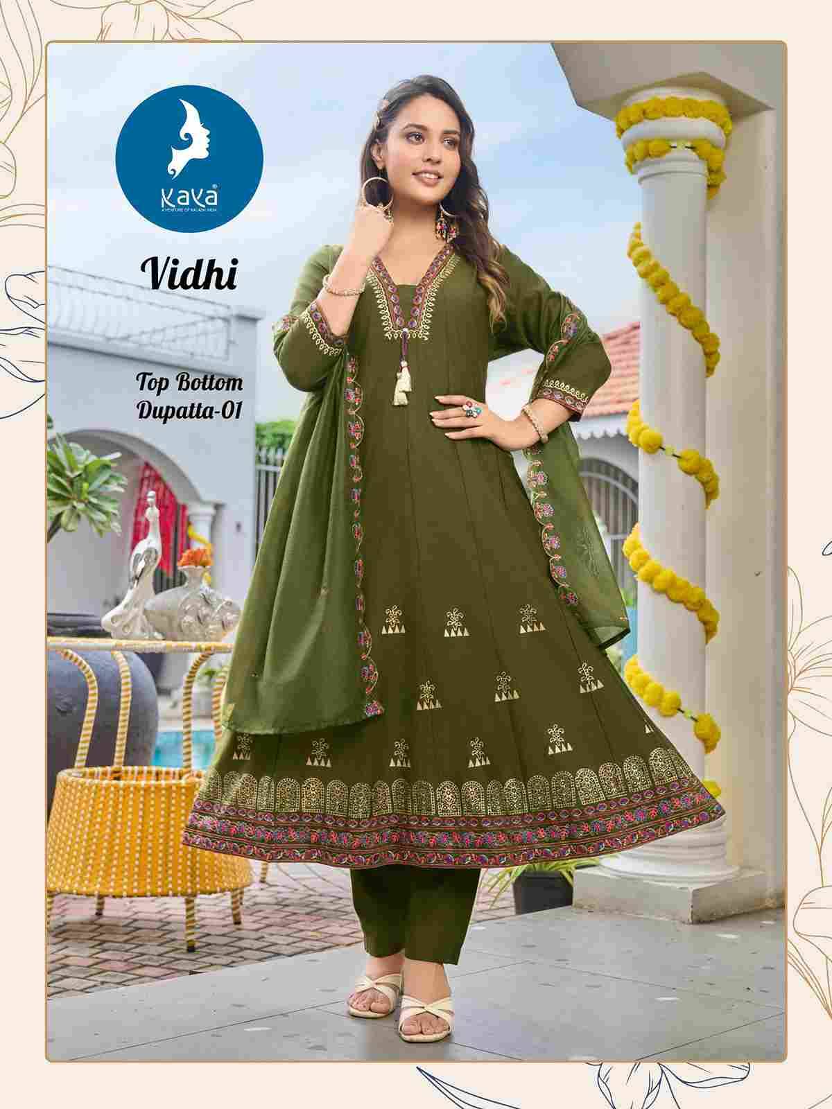 Vidhi By Kaya 01 To 06 Series Beautiful Stylish Anarkali Suits Fancy Colorful Casual Wear & Ethnic Wear & Ready To Wear Vertican Dresses At Wholesale Price
