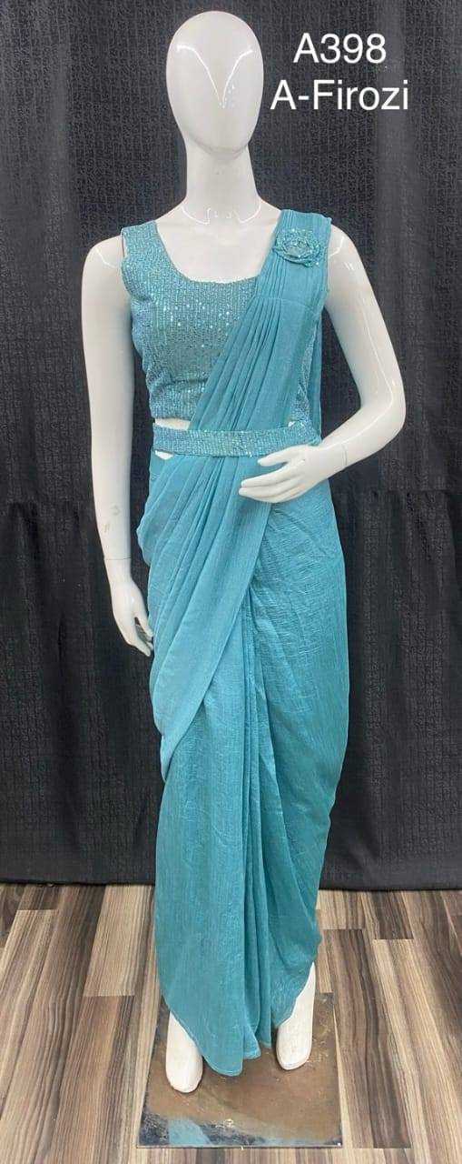 A-398 By Amoha Trendz 398-A To 398-H Series Indian Traditional Wear Collection Beautiful Stylish Fancy Colorful Party Wear & Occasional Wear Fancy Sarees At Wholesale Price