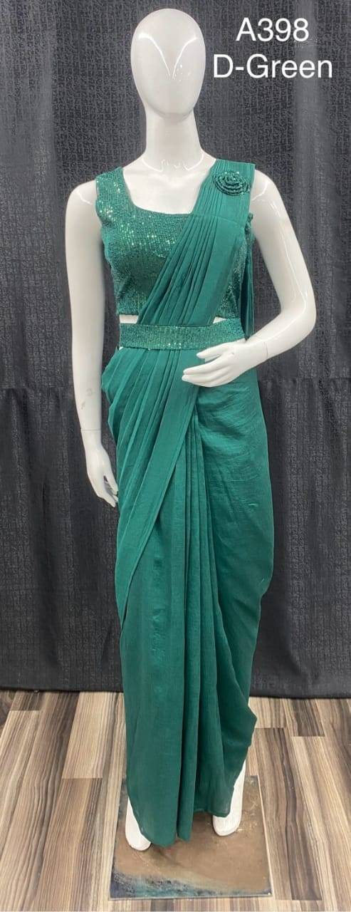 A-398 By Amoha Trendz 398-A To 398-H Series Indian Traditional Wear Collection Beautiful Stylish Fancy Colorful Party Wear & Occasional Wear Fancy Sarees At Wholesale Price