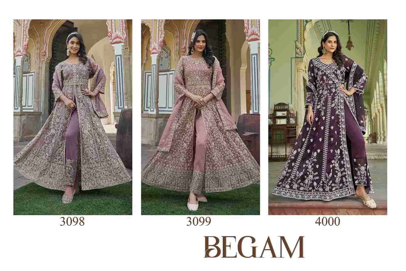 Begam By Senhora Dresses 3098 To 4000 Series Beautiful Stylish Festive Suits Fancy Colorful Casual Wear & Ethnic Wear & Ready To Wear Pure Net Dresses At Wholesale Price