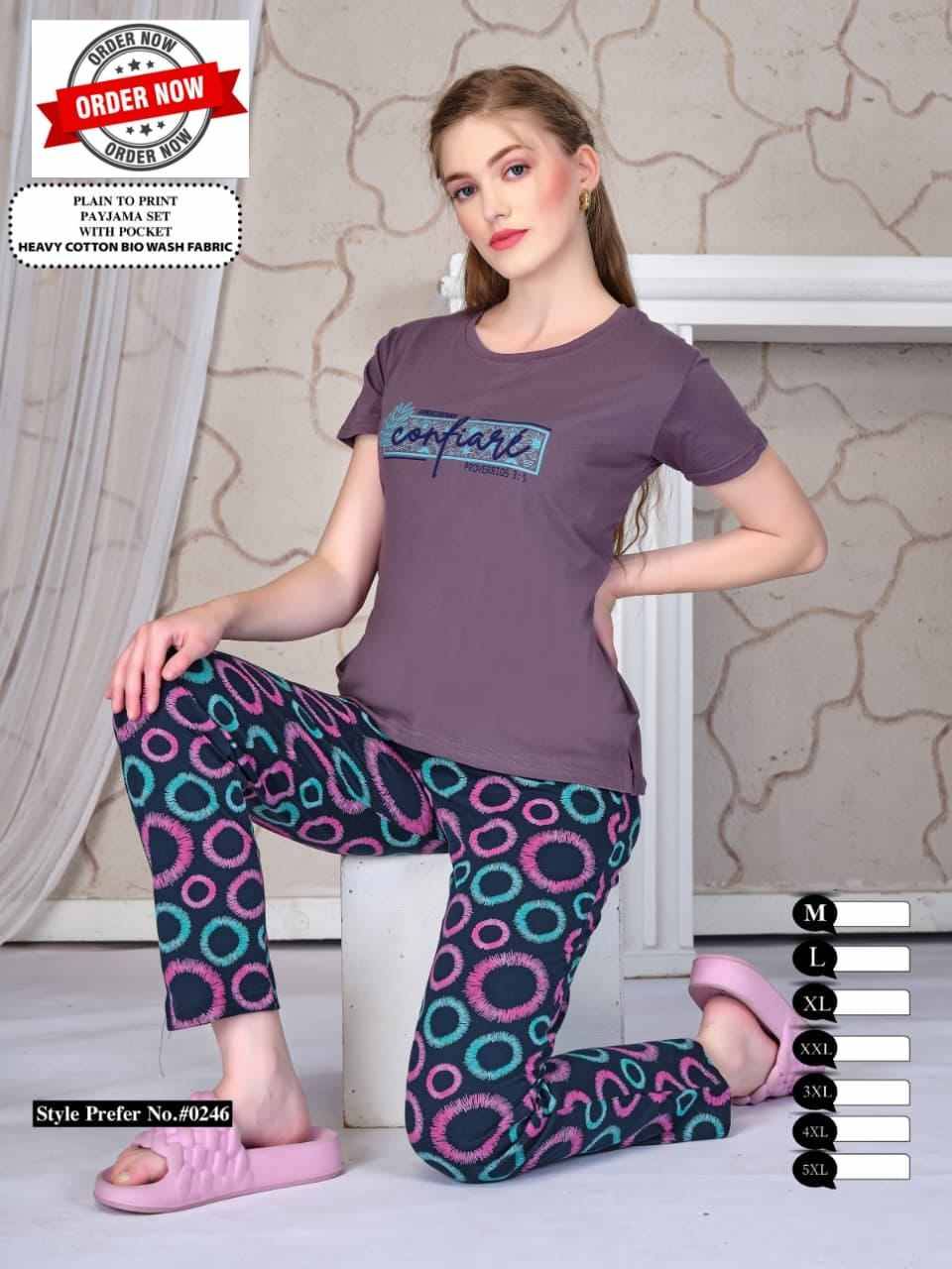 Summer Special Vol-246 By Kaamiri 246-A To 246-F Series Designer Stylish Fancy Colorful Beautiful Party Wear & Ethnic Wear Collection Heavy Hosiery Cotton Night Suits At Wholesale Price