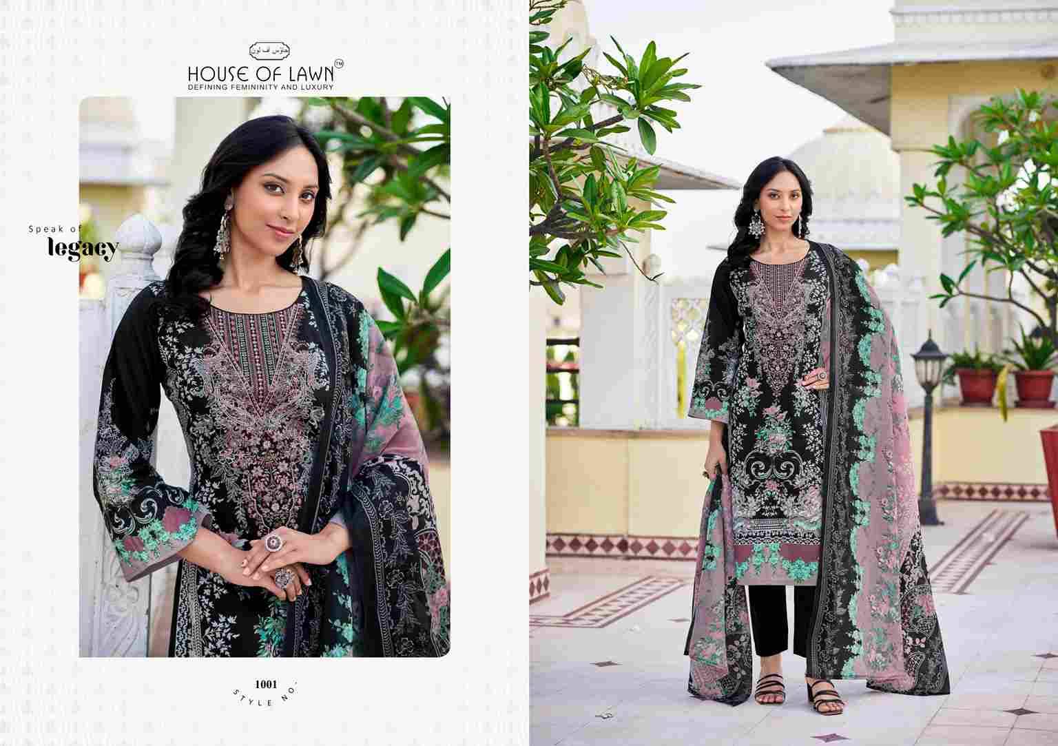 Nayra Vol-1 By House Of Lawn 1001 To 1008 Series Beautiful Festive Suits Stylish Fancy Colorful Casual Wear & Ethnic Wear Pure Cotton Print Dresses At Wholesale Price
