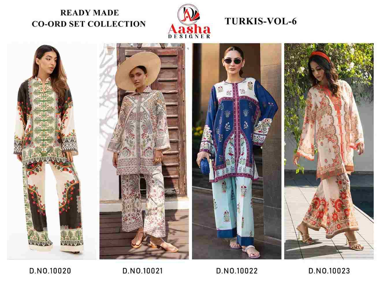 Turkis Vol-6 By Aasha Designer 10020 To 10023 Series Designer Stylish Fancy Colorful Beautiful Casual Wear & Ethnic Wear Modal Satin Co-Ords At Wholesale Price