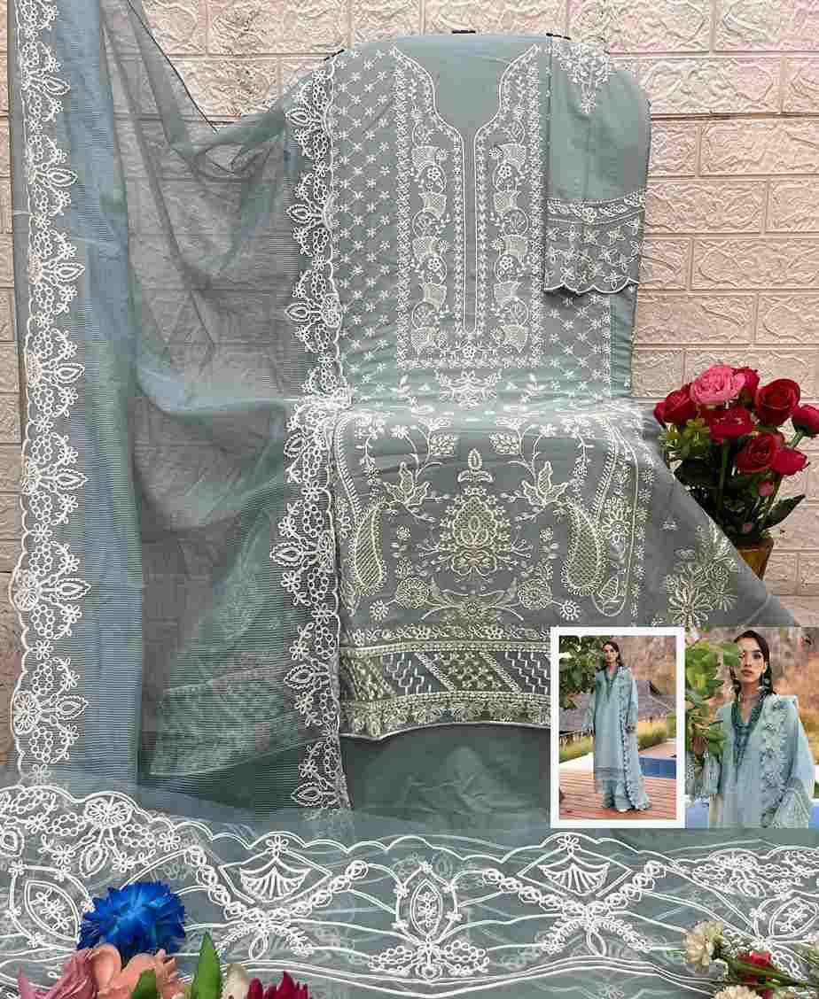 Maria.B. Premium Embroidered-25 Vol-3 By Deepsy Suits 1301 To 1306 Series Pakistani Stylish Beautiful Colourful Printed & Embroidered Party Wear & Occasional Wear Pure Cotton Dresses At Wholesale Price