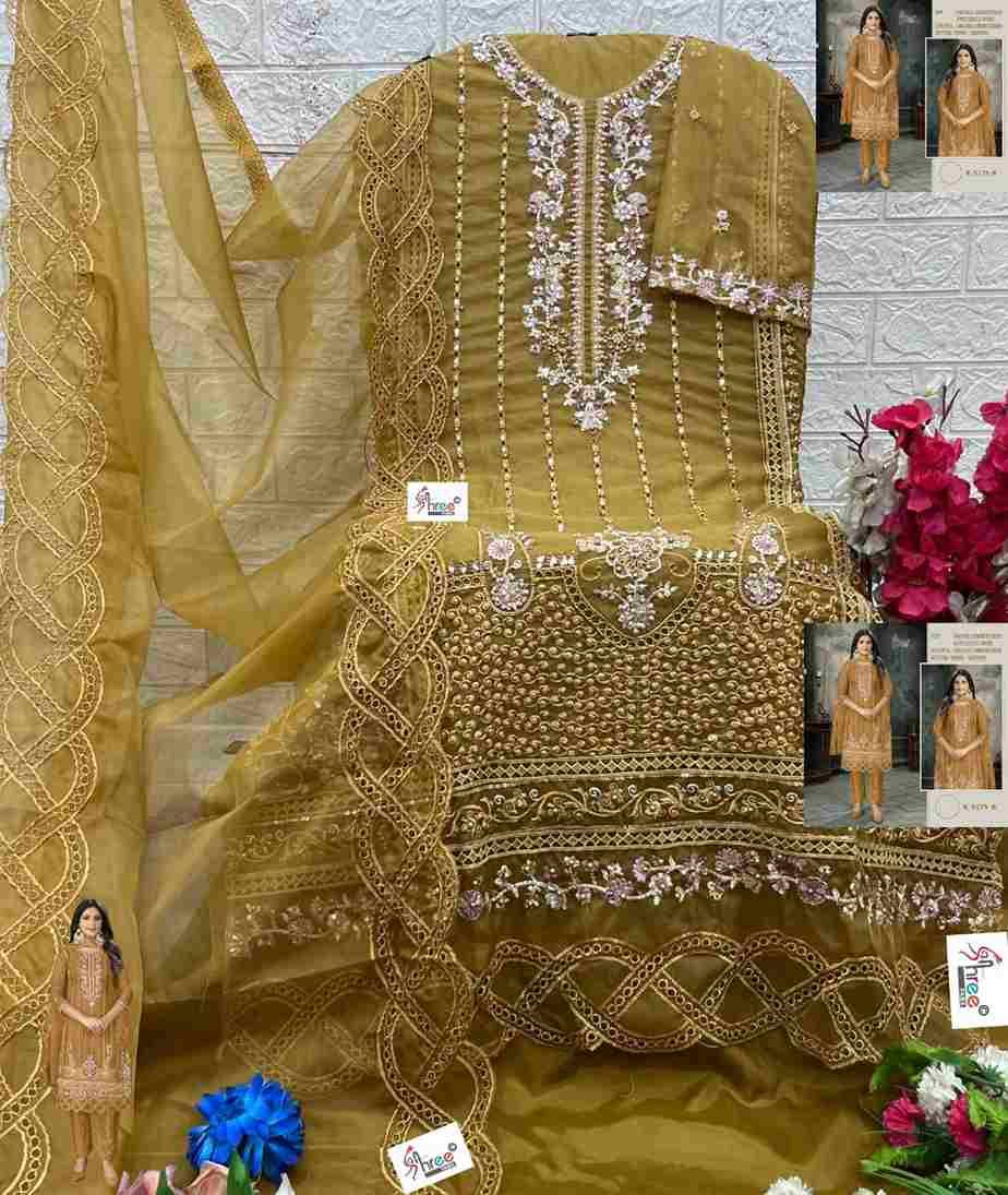 Shree Fabs Hit Design K-5175 Colours By Shree Fabs K-5175-A To K-5175-D Series Designer Pakistani Suits Beautiful Fancy Stylish Colorful Party Wear & Occasional Wear Organza Embroidery Dresses At Wholesale Price