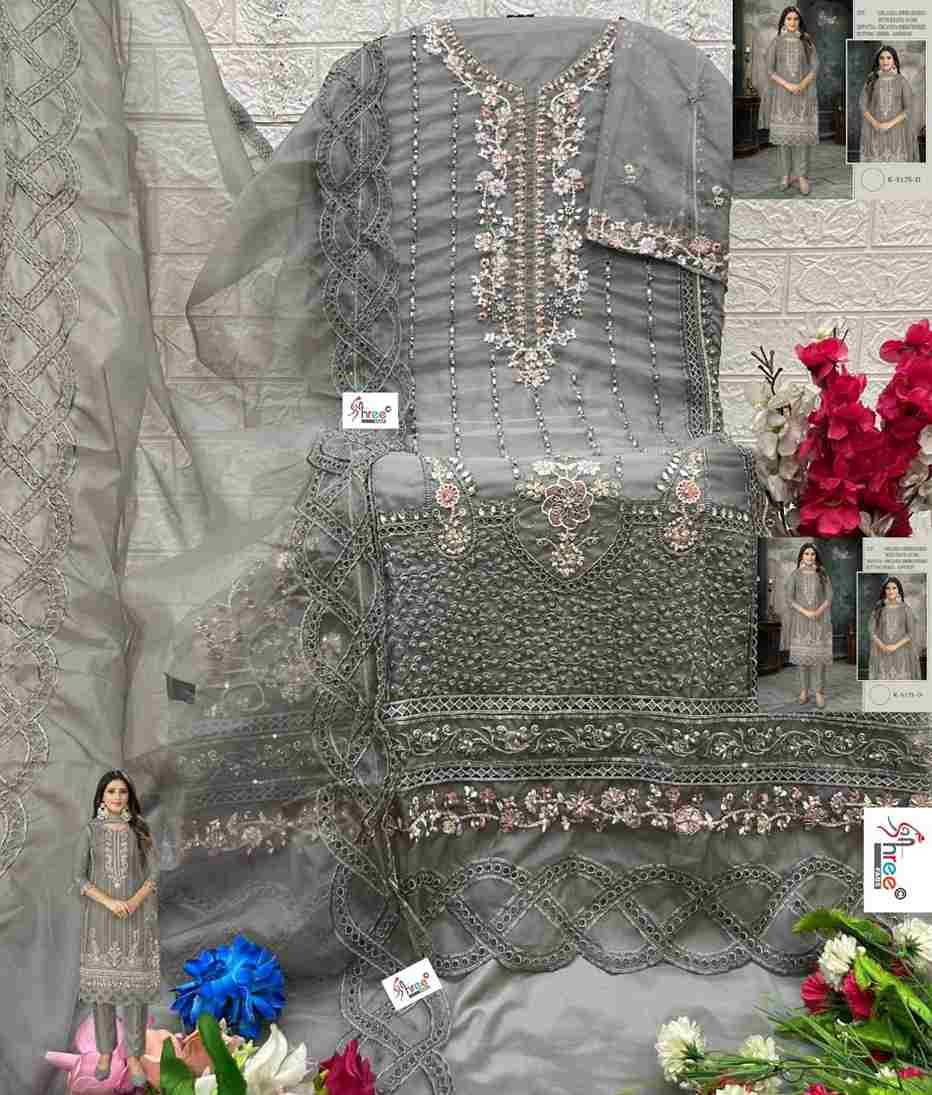 Shree Fabs Hit Design K-5175 Colours By Shree Fabs K-5175-A To K-5175-D Series Designer Pakistani Suits Beautiful Fancy Stylish Colorful Party Wear & Occasional Wear Organza Embroidery Dresses At Wholesale Price