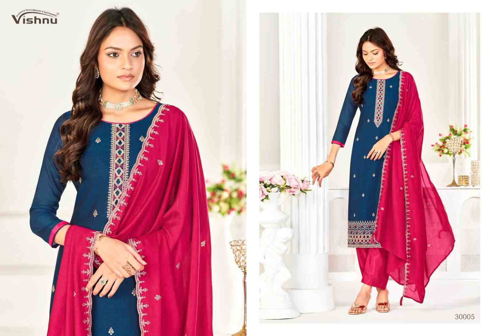 Aarzoo By Vishnu 30001 To 30012 Series Beautiful Stylish Festive Suits Fancy Colorful Casual Wear & Ethnic Wear & Ready To Wear Vichitra Silk Dresses At Wholesale Price