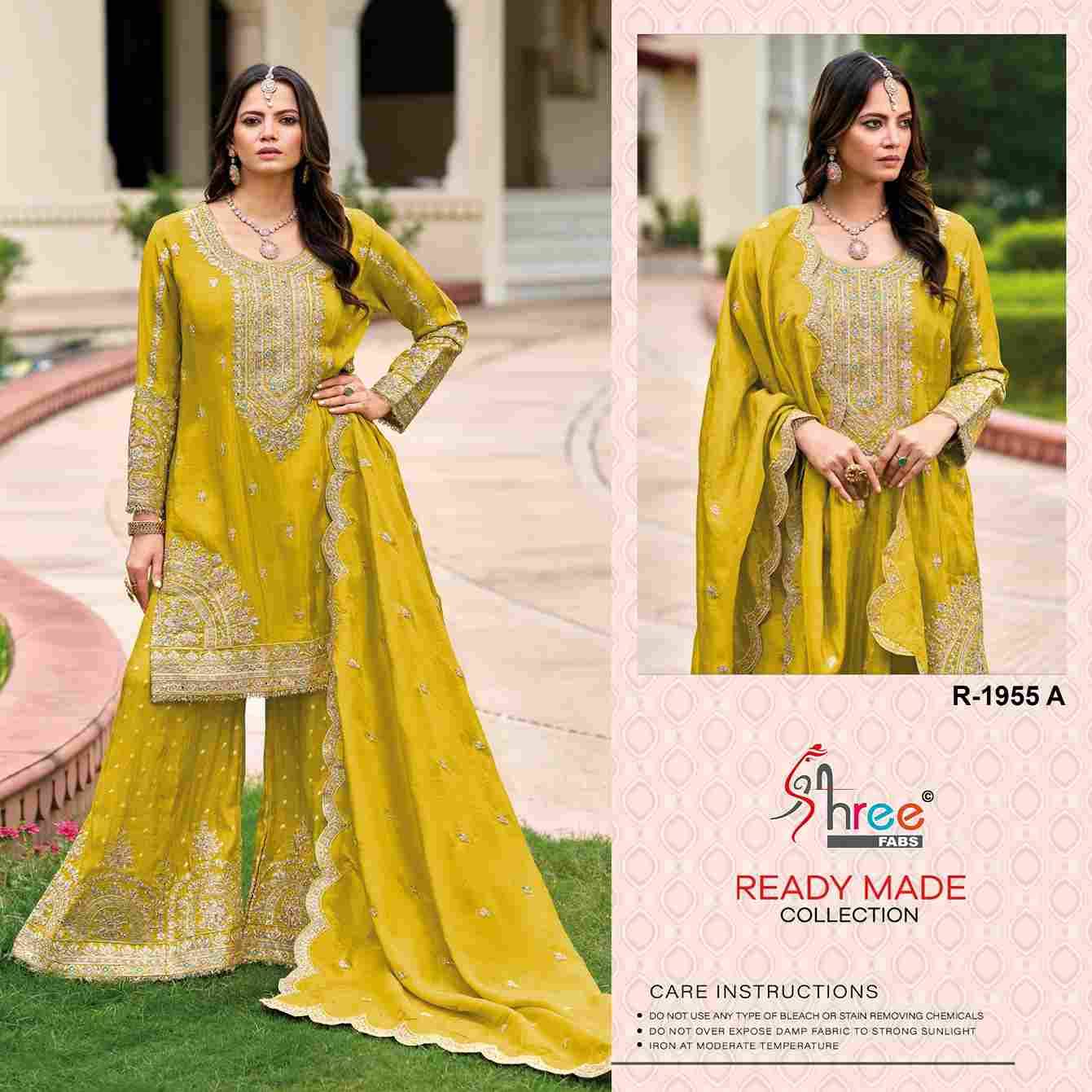 Shree Fabs Hit Design R-1955 Colours By Shree Fabs R-1955-A To R-1955-D Series Designer Pakistani Suits Collection Beautiful Stylish Fancy Colorful Party Wear & Occasional Wear Chinnon Dresses At Wholesale Price