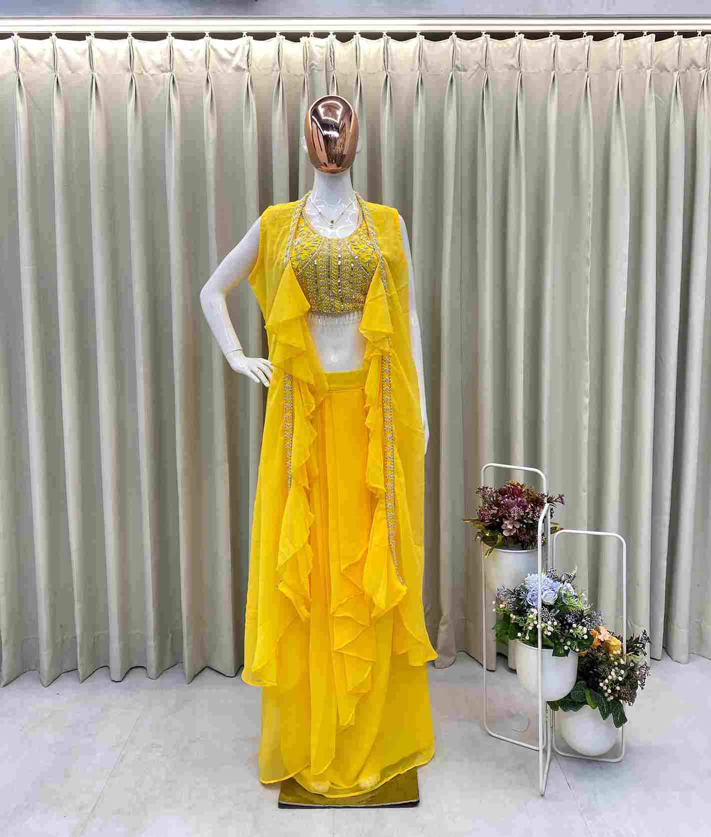 Be-332 By Fashid Wholesale 01 To 02 Series Beautiful Stylish Fancy Colorful Casual Wear & Ethnic Wear Georgette Dresses With Dhoti At Wholesale Price