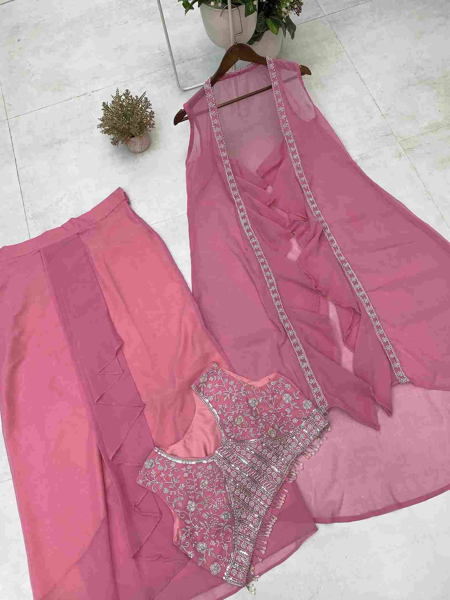 Be-332 By Fashid Wholesale 01 To 02 Series Beautiful Stylish Fancy Colorful Casual Wear & Ethnic Wear Georgette Dresses With Dhoti At Wholesale Price