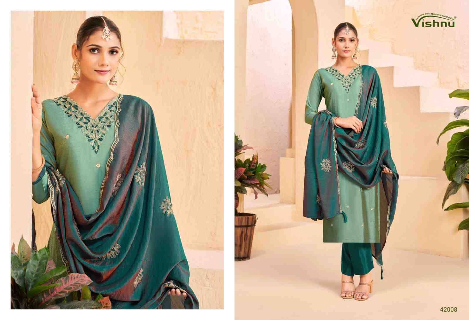 Khatoon By Vishnu 42001 To 42010 Series Beautiful Stylish Festive Suits Fancy Colorful Casual Wear & Ethnic Wear & Ready To Wear Silk Dresses At Wholesale Price