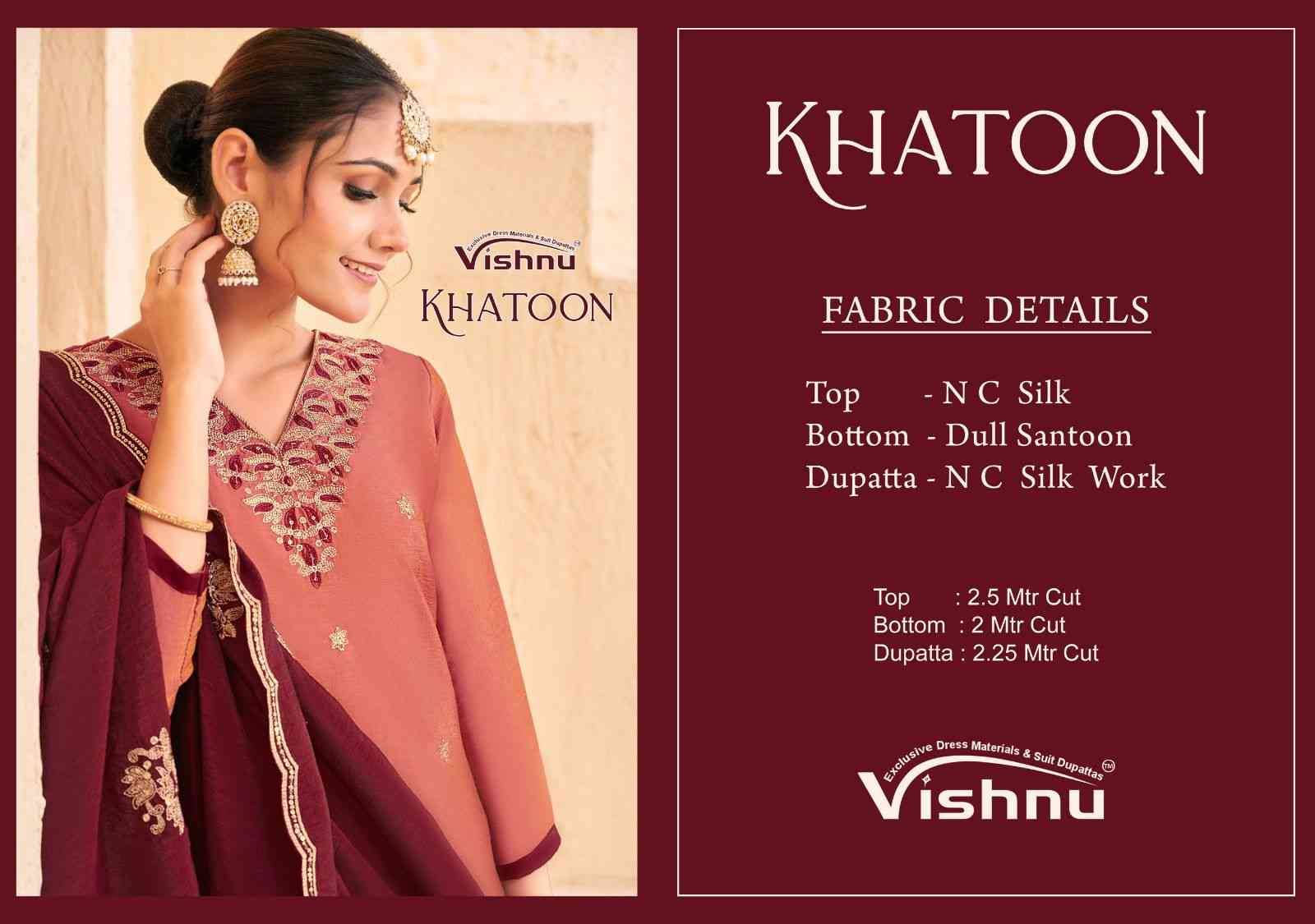 Khatoon By Vishnu 42001 To 42010 Series Beautiful Stylish Festive Suits Fancy Colorful Casual Wear & Ethnic Wear & Ready To Wear Silk Dresses At Wholesale Price