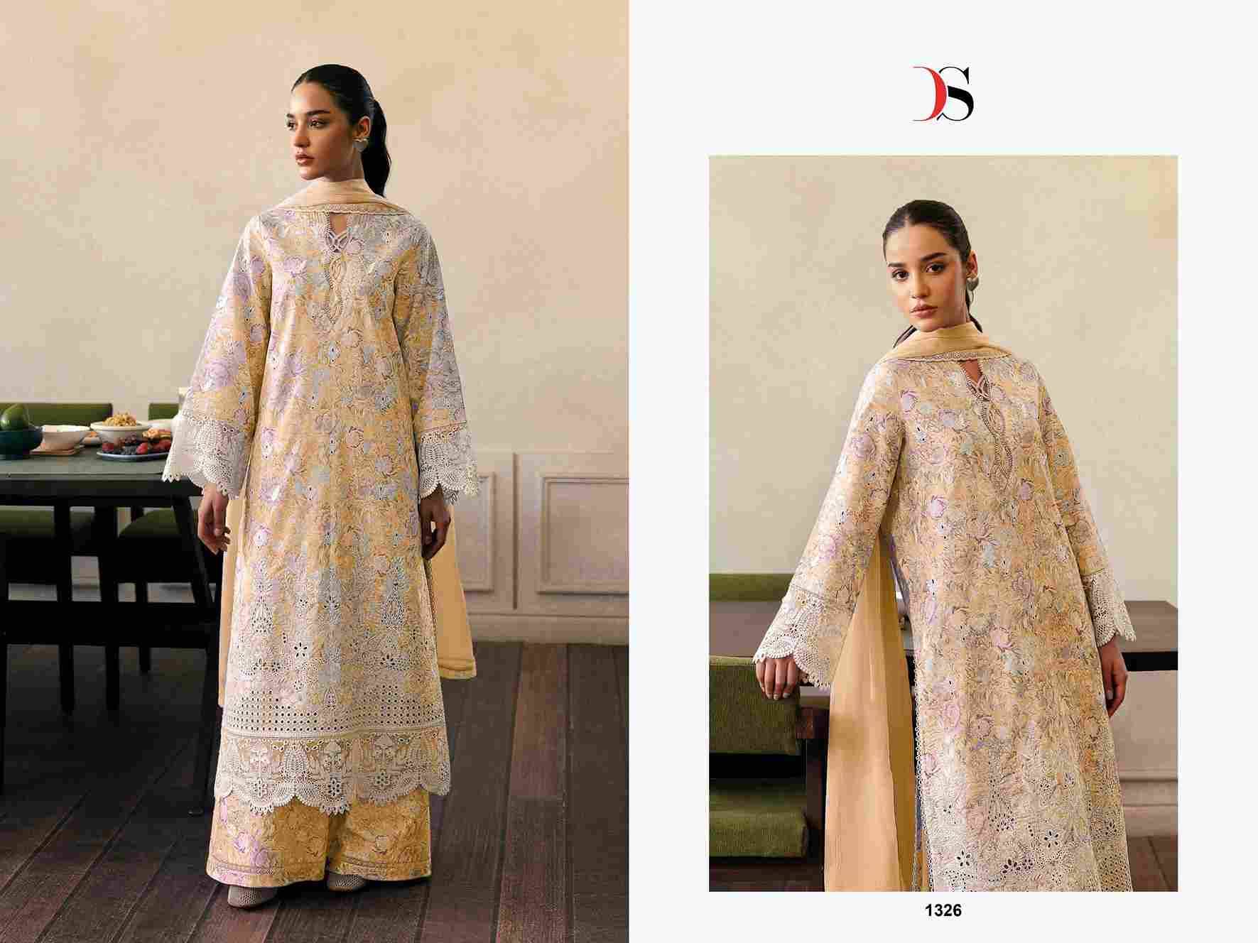 Afrozeh Lawn-25 By Deepsy Suits 1321 To 1328 Series Pakistani Stylish Beautiful Colourful Printed & Embroidered Party Wear & Occasional Wear Pure Cotton Dresses At Wholesale Price