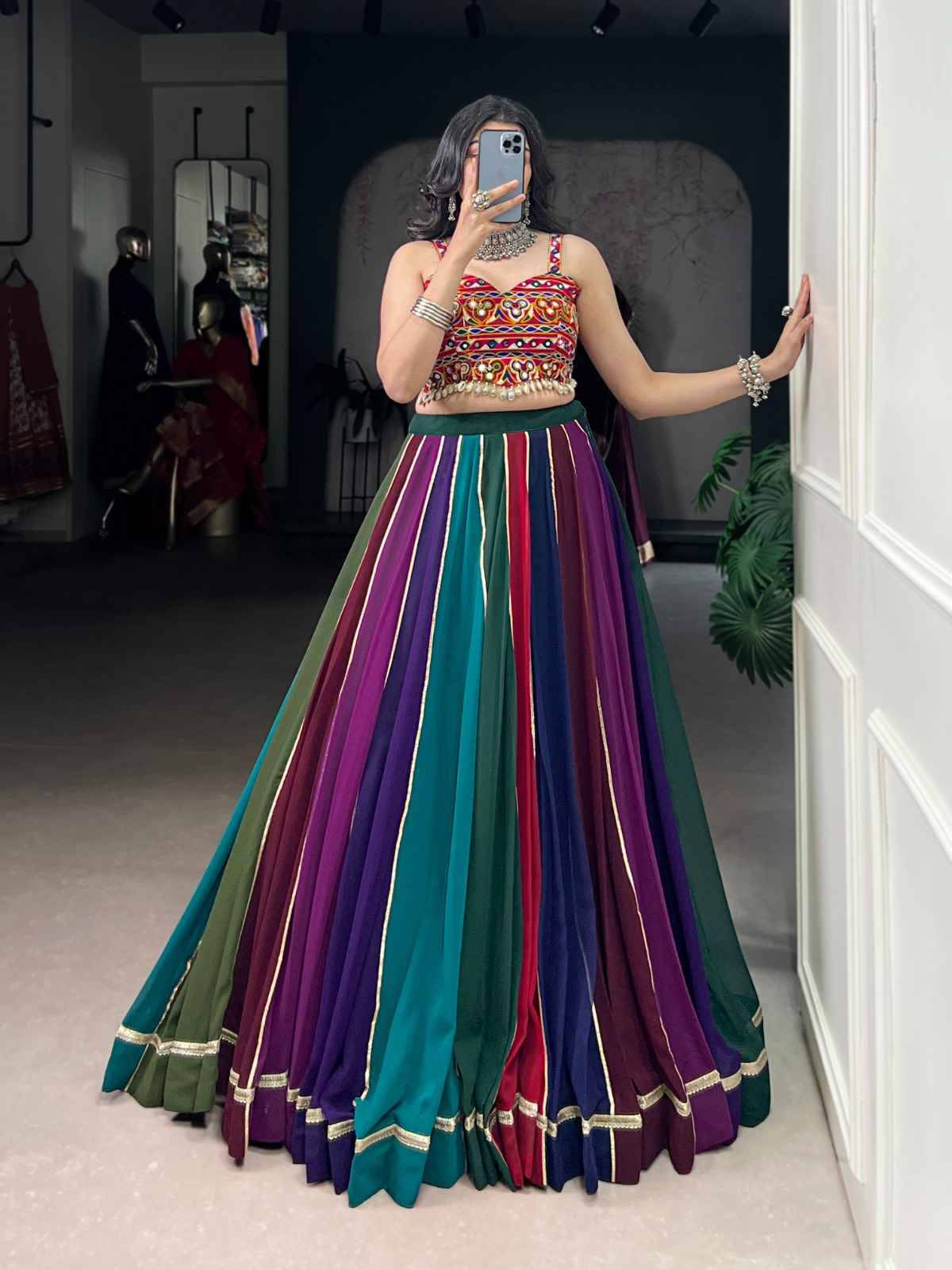Sf-1054 By Fashid Wholesale Navratri Wear Collection Beautiful Stylish Colorful Fancy Party Wear & Occasional Wear Georgette Lehengas At Wholesale Price
