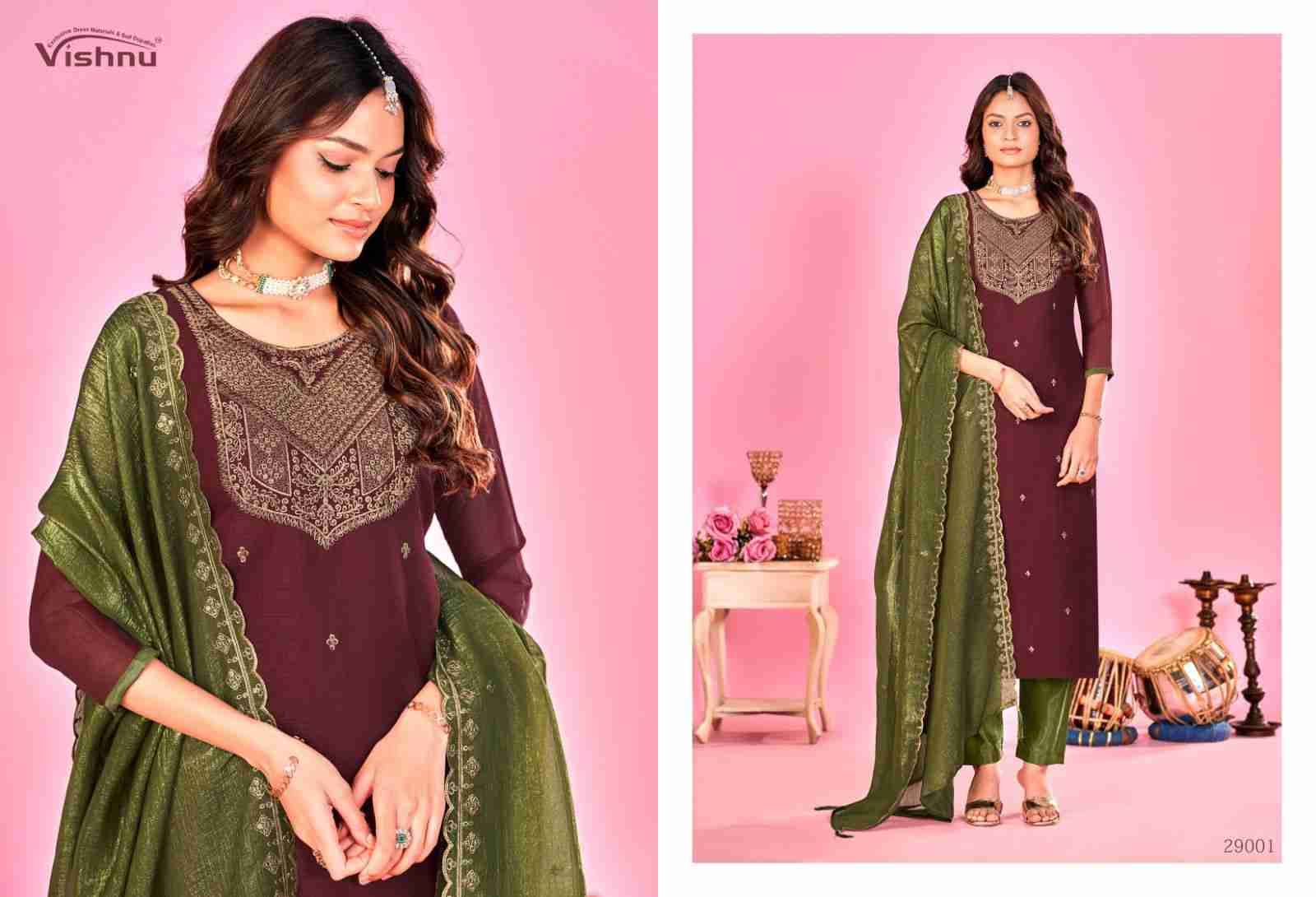 Sarista Vol-2 By Vishnu 29001 To 29010 Series Beautiful Stylish Festive Suits Fancy Colorful Casual Wear & Ethnic Wear & Ready To Wear Crunchey Silk Dresses At Wholesale Price