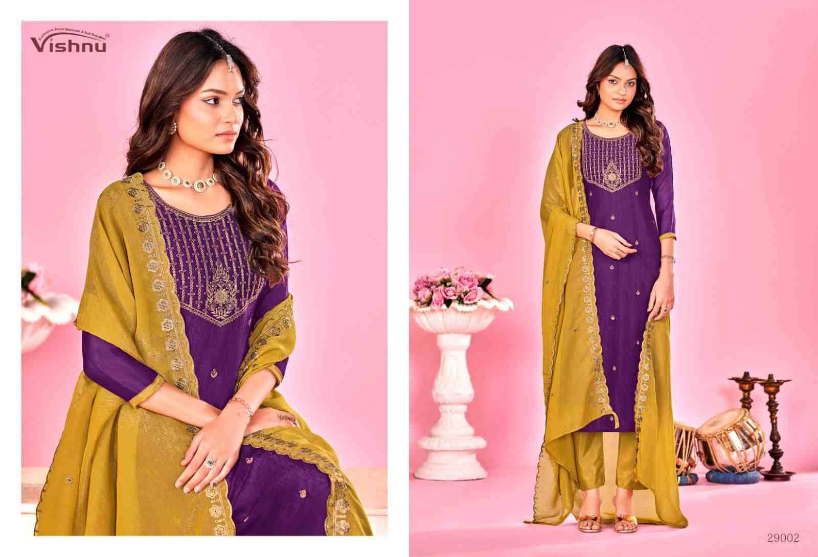 Sarista Vol-2 By Vishnu 29001 To 29010 Series Beautiful Stylish Festive Suits Fancy Colorful Casual Wear & Ethnic Wear & Ready To Wear Crunchey Silk Dresses At Wholesale Price