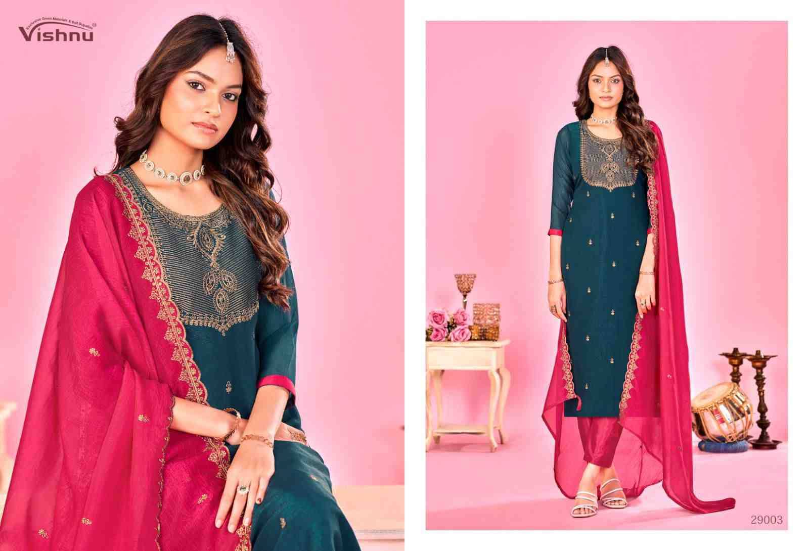 Sarista Vol-2 By Vishnu 29001 To 29010 Series Beautiful Stylish Festive Suits Fancy Colorful Casual Wear & Ethnic Wear & Ready To Wear Crunchey Silk Dresses At Wholesale Price