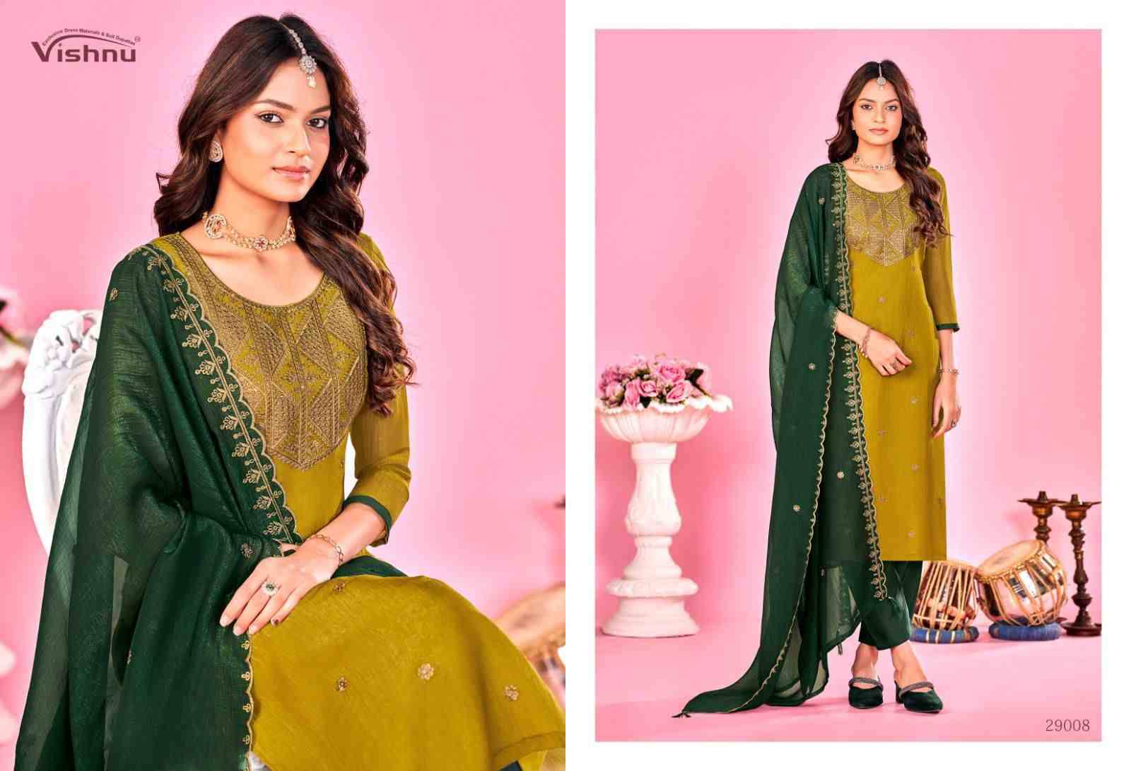 Sarista Vol-2 By Vishnu 29001 To 29010 Series Beautiful Stylish Festive Suits Fancy Colorful Casual Wear & Ethnic Wear & Ready To Wear Crunchey Silk Dresses At Wholesale Price