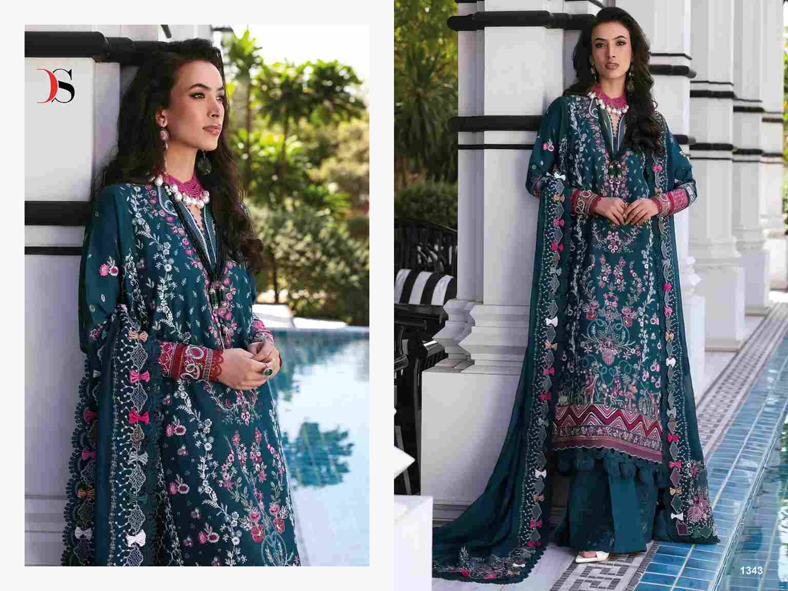 Adan Inlay Premium-25 By Deepsy Suits 1341 To 1346 Series Pakistani Stylish Beautiful Colourful Printed & Embroidered Party Wear & Occasional Wear Pure Cotton Dresses At Wholesale Price