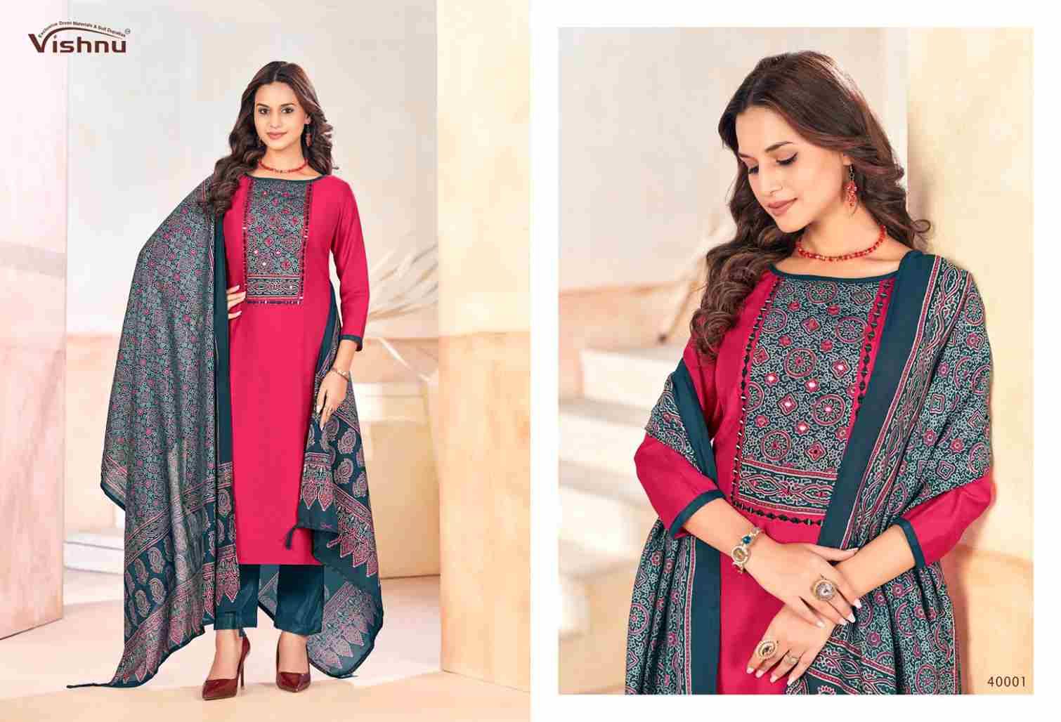Ajjrak Gold Vol-2 By Vishnu 40001 To 40012 Series Beautiful Stylish Festive Suits Fancy Colorful Casual Wear & Ethnic Wear & Ready To Wear Vertican Dresses At Wholesale Price