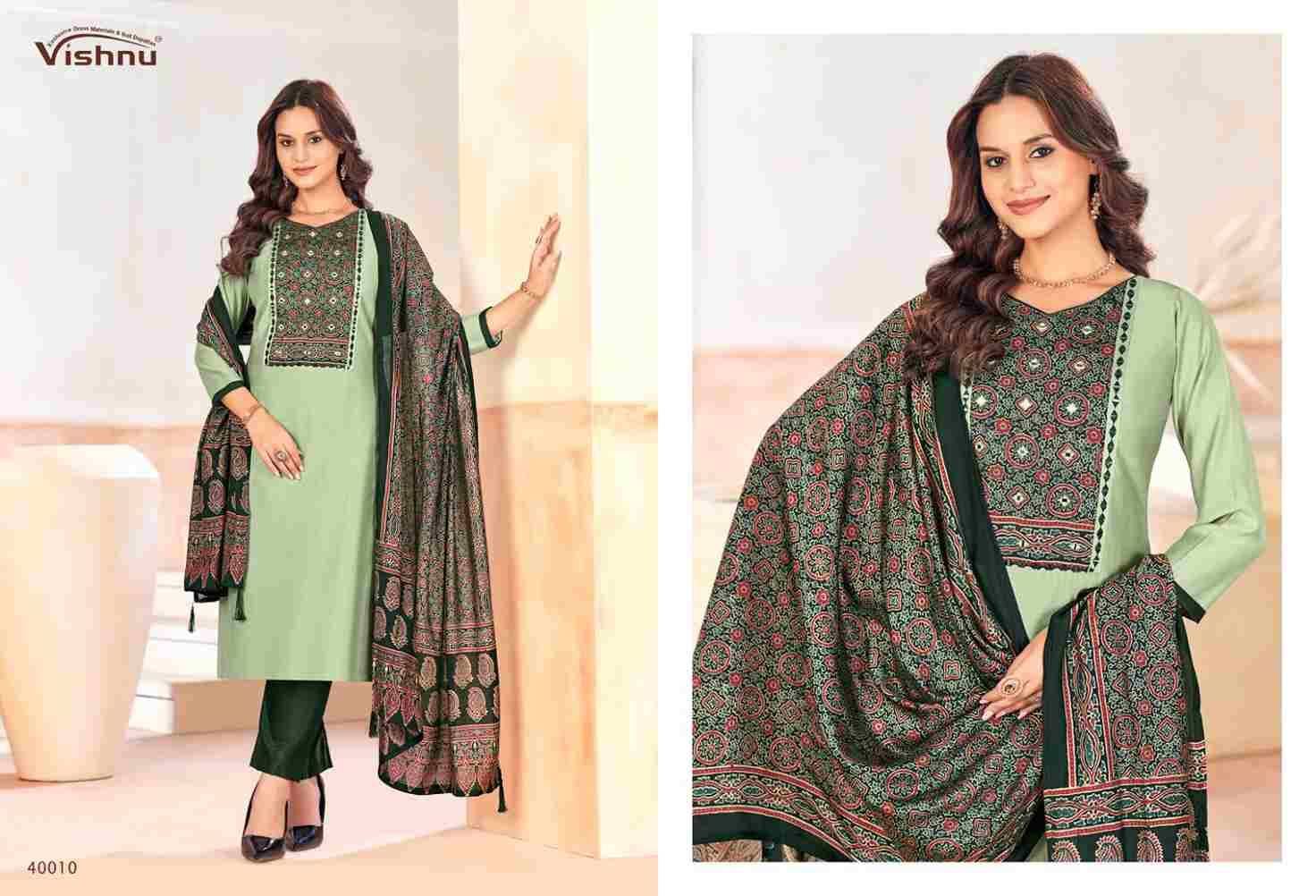 Ajjrak Gold Vol-2 By Vishnu 40001 To 40012 Series Beautiful Stylish Festive Suits Fancy Colorful Casual Wear & Ethnic Wear & Ready To Wear Vertican Dresses At Wholesale Price
