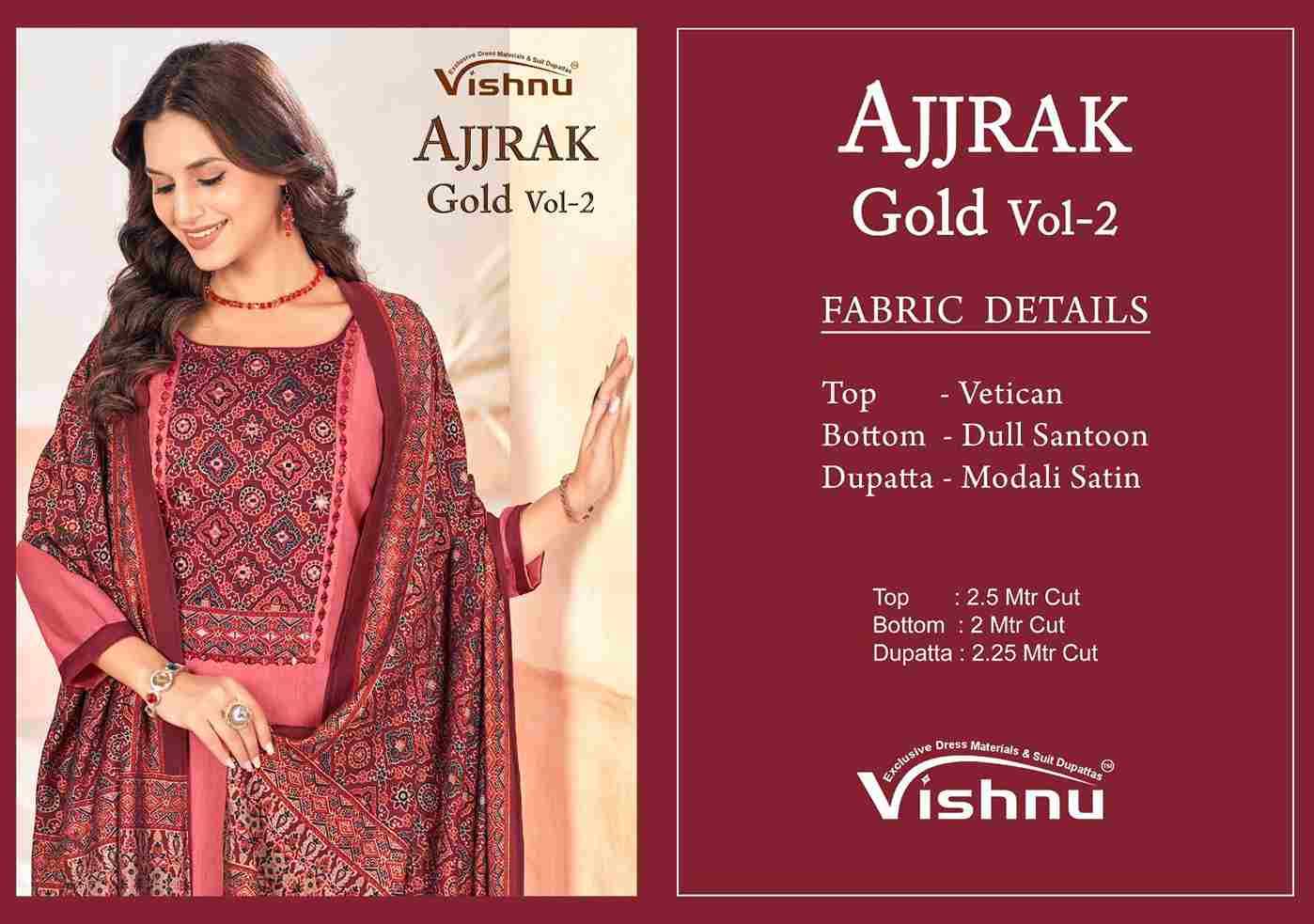 Ajjrak Gold Vol-2 By Vishnu 40001 To 40012 Series Beautiful Stylish Festive Suits Fancy Colorful Casual Wear & Ethnic Wear & Ready To Wear Vertican Dresses At Wholesale Price