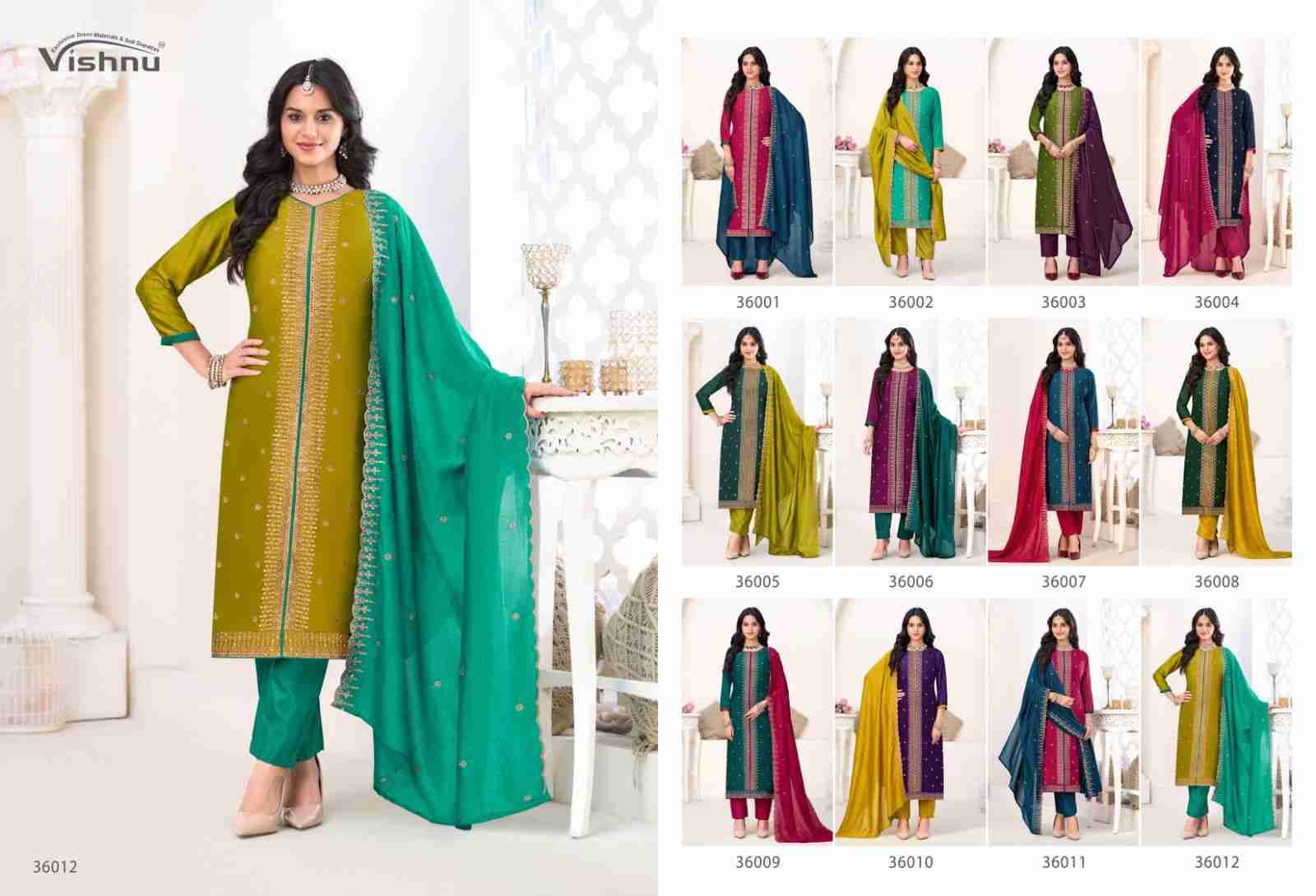 Inaayat Vol-2 By Vishnu 36001 To 36012 Series Beautiful Stylish Festive Suits Fancy Colorful Casual Wear & Ethnic Wear & Ready To Wear Vichitra Silk Dresses At Wholesale Price