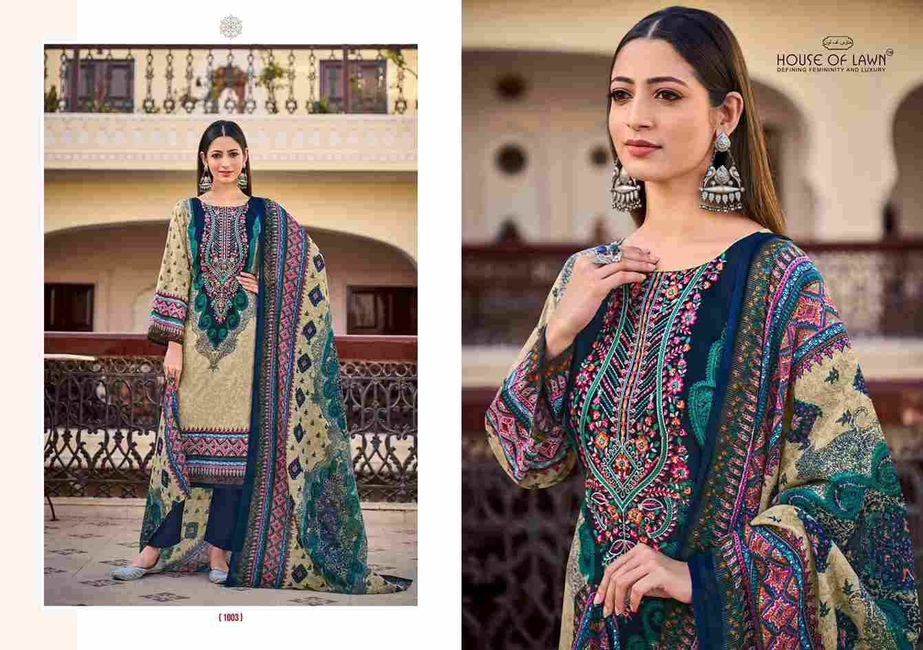 Nayra Vol-7 By House Of Lawn 1001 To 1008 Series Beautiful Festive Suits Stylish Fancy Colorful Casual Wear & Ethnic Wear Pure Cotton Print Dresses At Wholesale Price