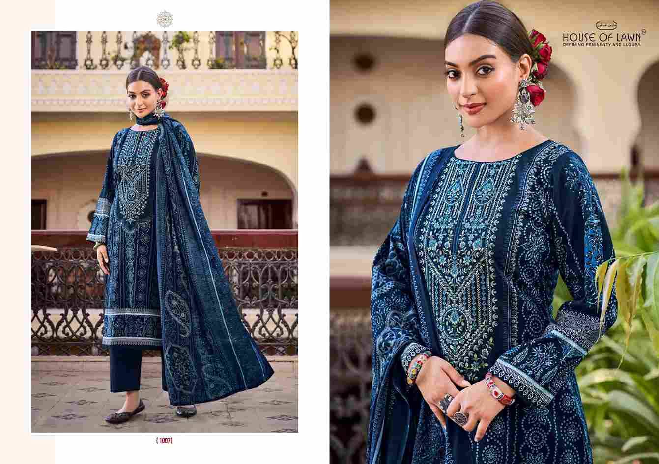 Nayra Vol-7 By House Of Lawn 1001 To 1008 Series Beautiful Festive Suits Stylish Fancy Colorful Casual Wear & Ethnic Wear Pure Cotton Print Dresses At Wholesale Price