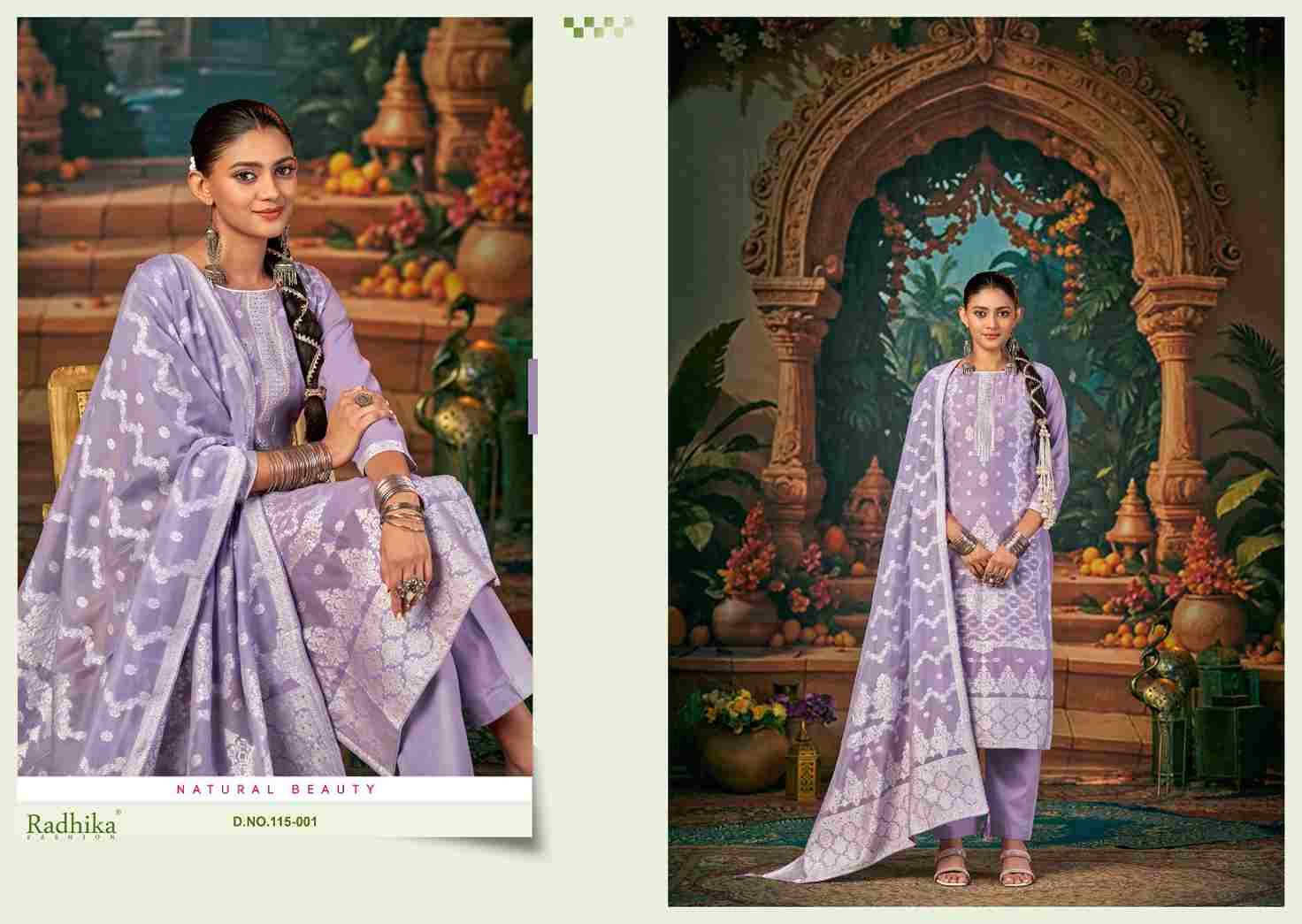 Banarashi Adah Vol-7 By Azara 115-001 To 115-006 Series Beautiful Stylish Festive Suits Fancy Colorful Casual Wear & Ethnic Wear & Ready To Wear Jacquard Cotton Print Dresses At Wholesale Price