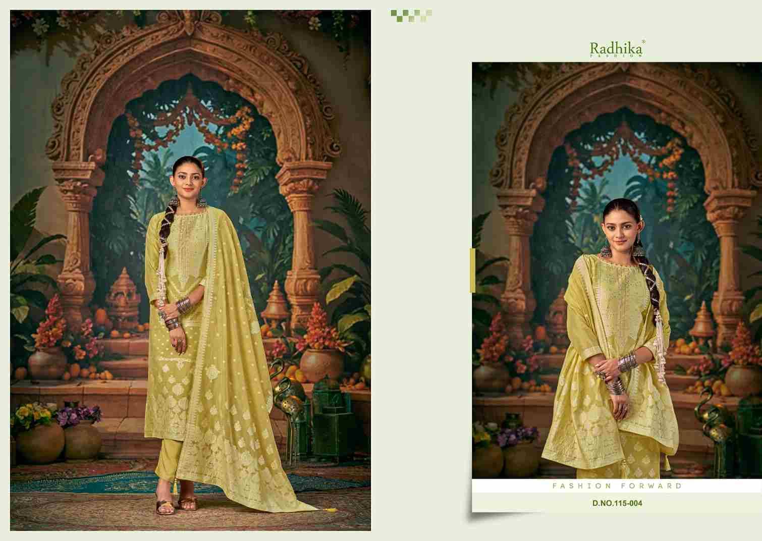 Banarashi Adah Vol-7 By Azara 115-001 To 115-006 Series Beautiful Stylish Festive Suits Fancy Colorful Casual Wear & Ethnic Wear & Ready To Wear Jacquard Cotton Print Dresses At Wholesale Price