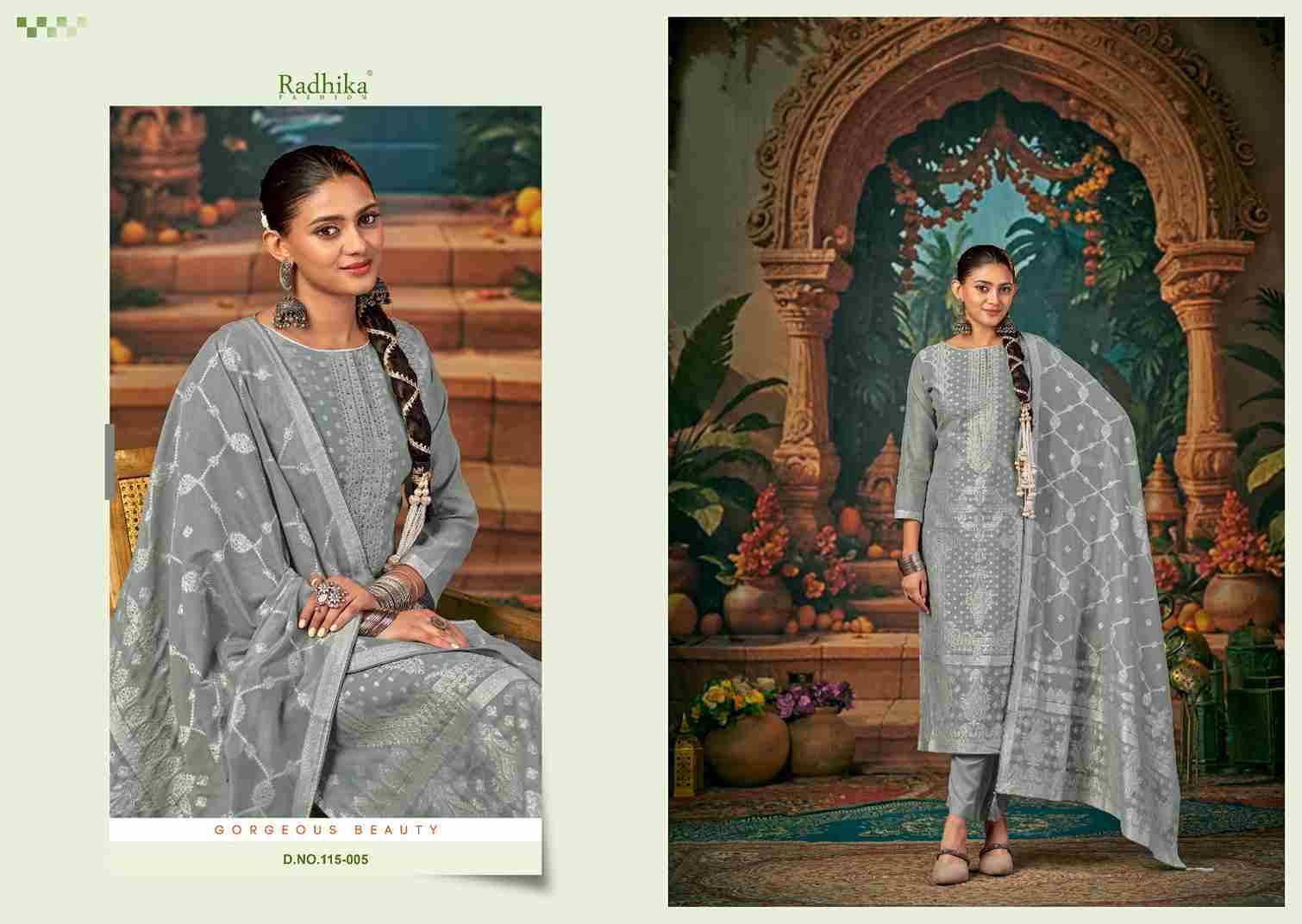 Banarashi Adah Vol-7 By Azara 115-001 To 115-006 Series Beautiful Stylish Festive Suits Fancy Colorful Casual Wear & Ethnic Wear & Ready To Wear Jacquard Cotton Print Dresses At Wholesale Price