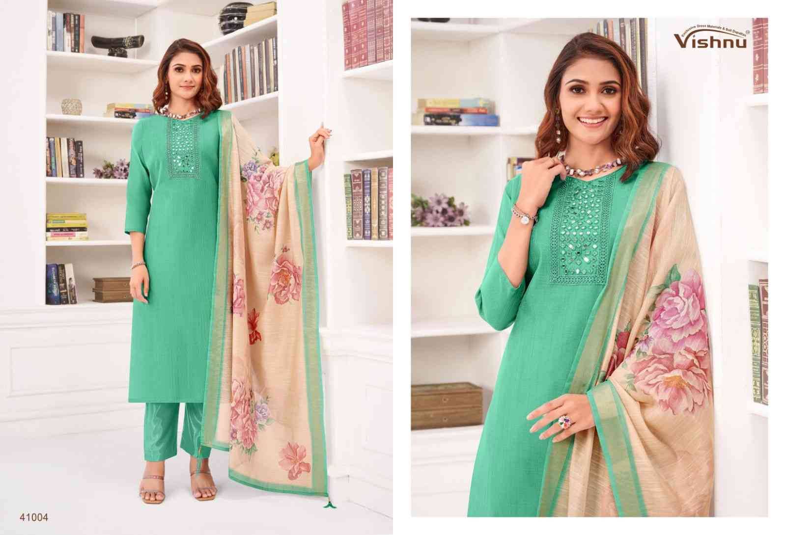 Varnika By Vishnu 41001 To 41012 Series Beautiful Stylish Festive Suits Fancy Colorful Casual Wear & Ethnic Wear & Ready To Wear Jamdani Silk Dresses At Wholesale Price