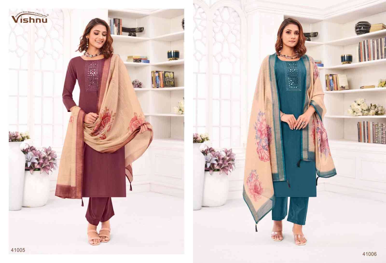 Varnika By Vishnu 41001 To 41012 Series Beautiful Stylish Festive Suits Fancy Colorful Casual Wear & Ethnic Wear & Ready To Wear Jamdani Silk Dresses At Wholesale Price