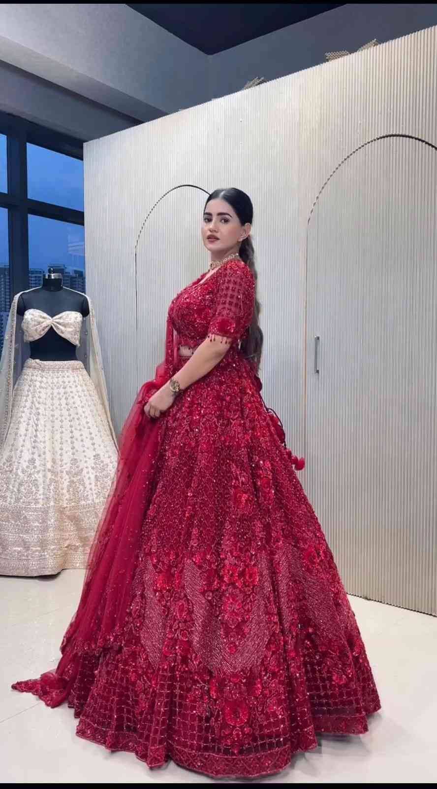 Sf-1059 By Fashid Wholesale Wear Collection Beautiful Stylish Colorful Fancy Party Wear & Occasional Wear Net Lehengas At Wholesale Price