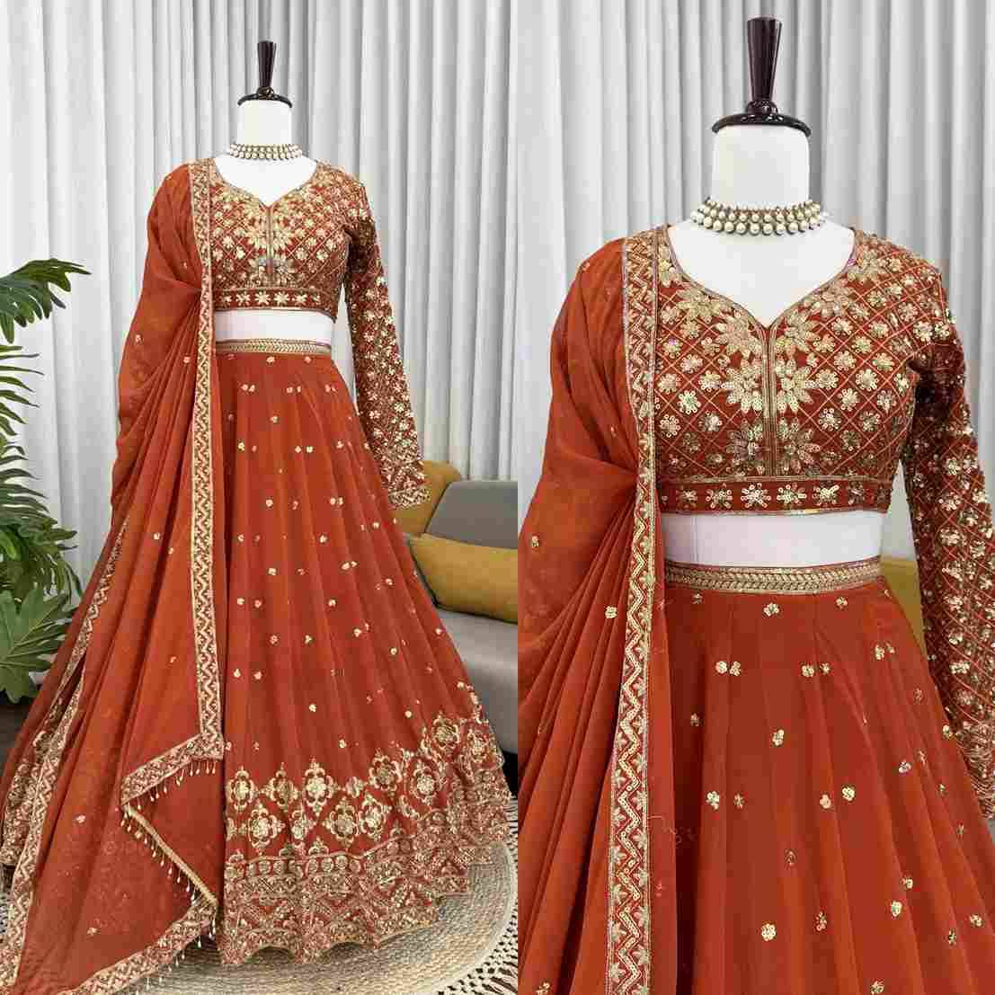 Sf-1062 By Fashid Wholesale Wear Collection Beautiful Stylish Colorful Fancy Party Wear & Occasional Wear Faux Georgette Lehengas At Wholesale Price