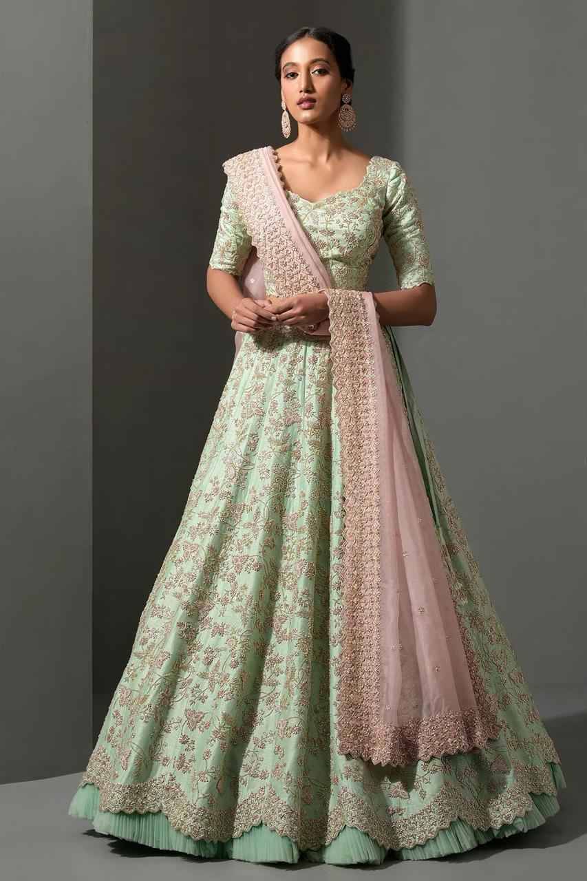 Sf-1063 By Fashid Wholesale Wear Collection Beautiful Stylish Colorful Fancy Party Wear & Occasional Wear Mulberry Silk Lehengas At Wholesale Price