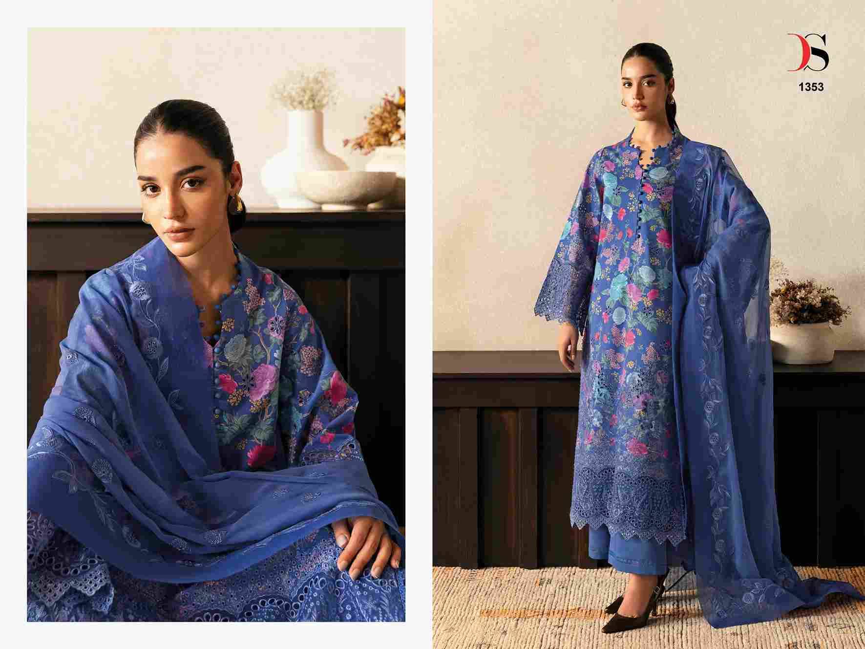 Rungrez Chikankari By Deepsy Suits 1351 To 1356 Series Pakistani Stylish Beautiful Colourful Printed & Embroidered Party Wear & Occasional Wear Pure Cotton Dresses At Wholesale Price
