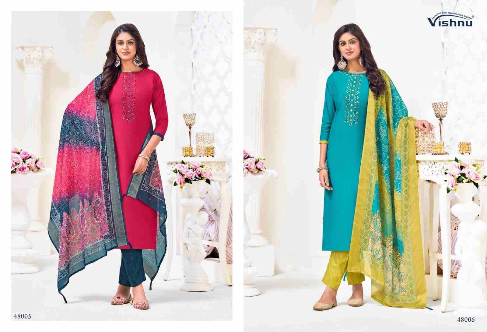 Alavira By Vishnu 48001 To 48012 Series Beautiful Stylish Festive Suits Fancy Colorful Casual Wear & Ethnic Wear & Ready To Wear Vatican Dresses At Wholesale Price