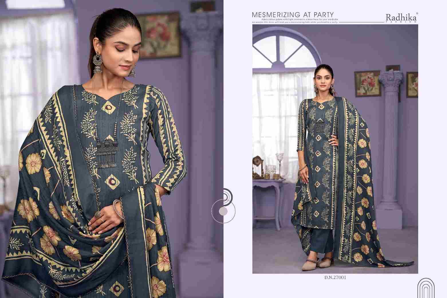 Rozina By Sumyra 27001 To 27004 Series Beautiful Festive Suits Stylish Fancy Colorful Casual Wear & Ethnic Wear Pure Pashmina Print Dresses At Wholesale Price