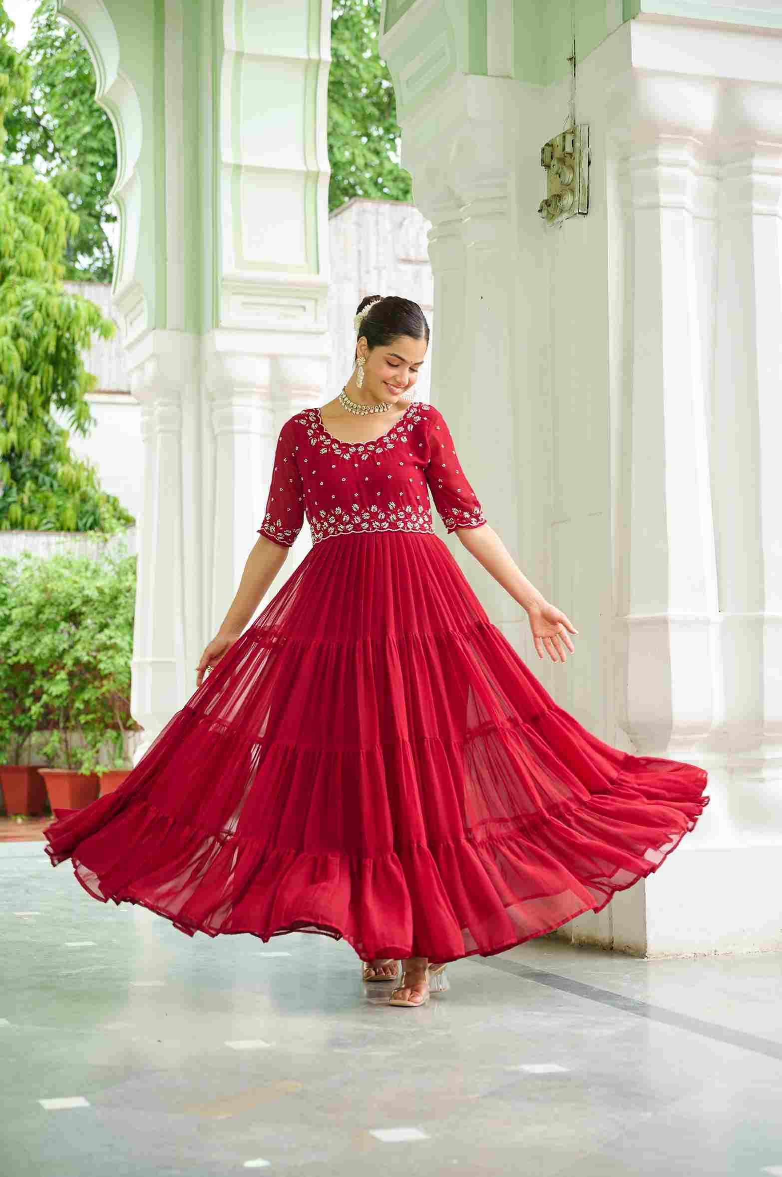 Sf-1067 By Fashid Wholesale Suits Beautiful Fancy Colorful Stylish Party Wear & Occasional Wear Faux Blooming Gown At Wholesale Price