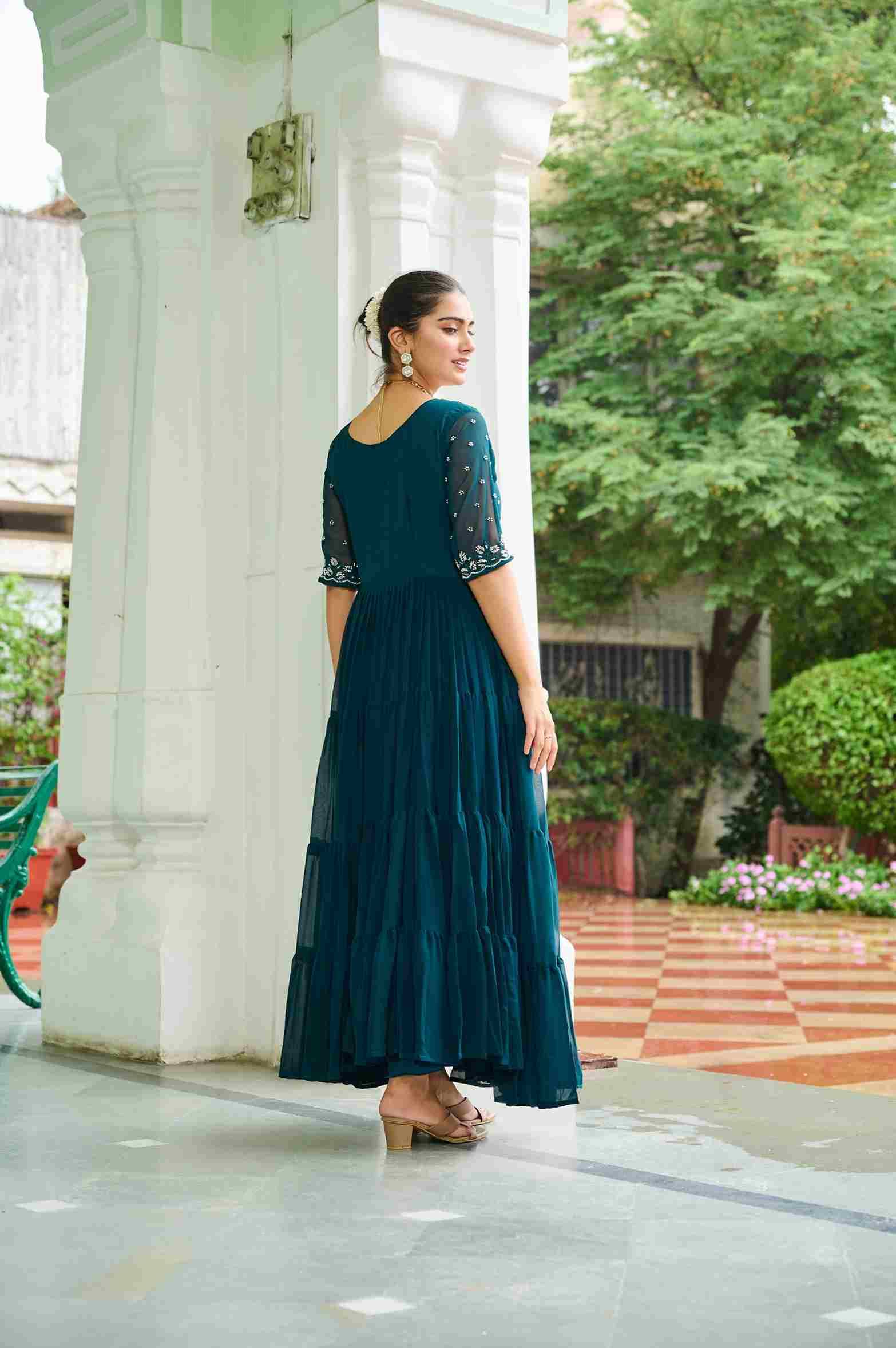 Sf-1067 By Fashid Wholesale Suits Beautiful Fancy Colorful Stylish Party Wear & Occasional Wear Faux Blooming Gown At Wholesale Price
