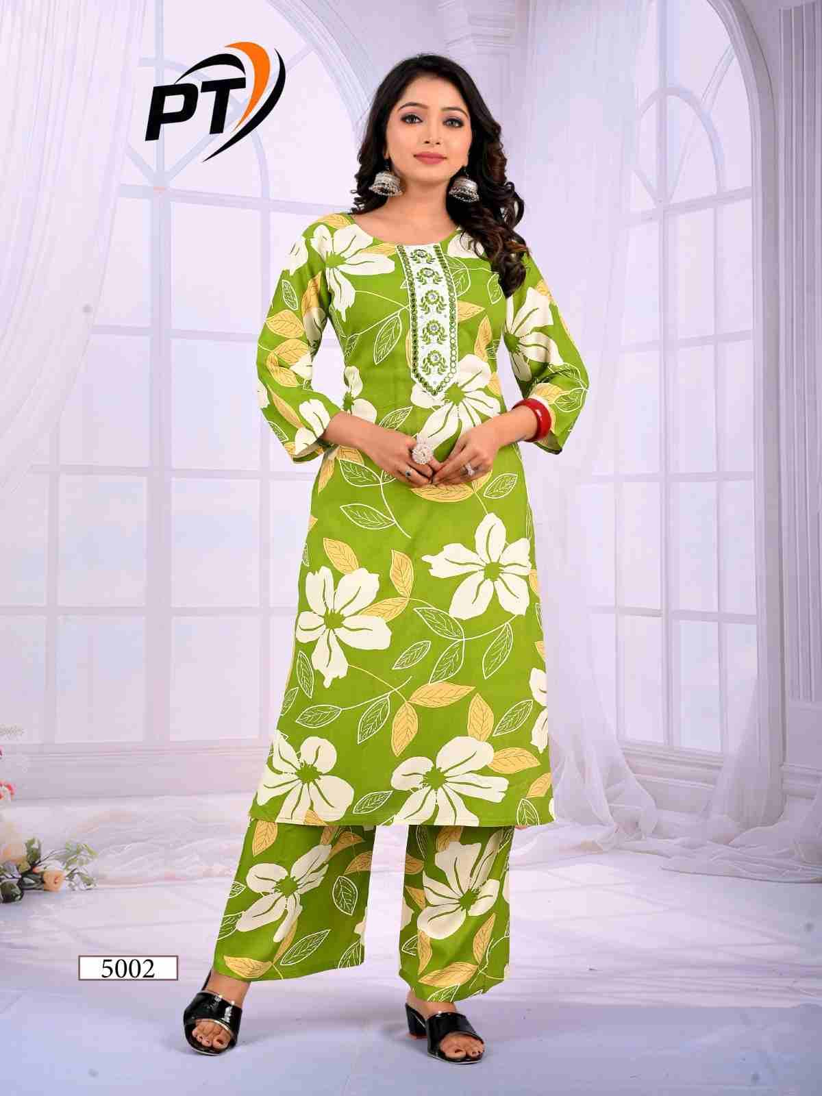 Chingari Vol-5 By Padmavati Textiles 5001 To 5008 Series Designer Stylish Fancy Colorful Beautiful Party Wear & Ethnic Wear Collection Rayon Print Kurtis With Bottom At Wholesale Price