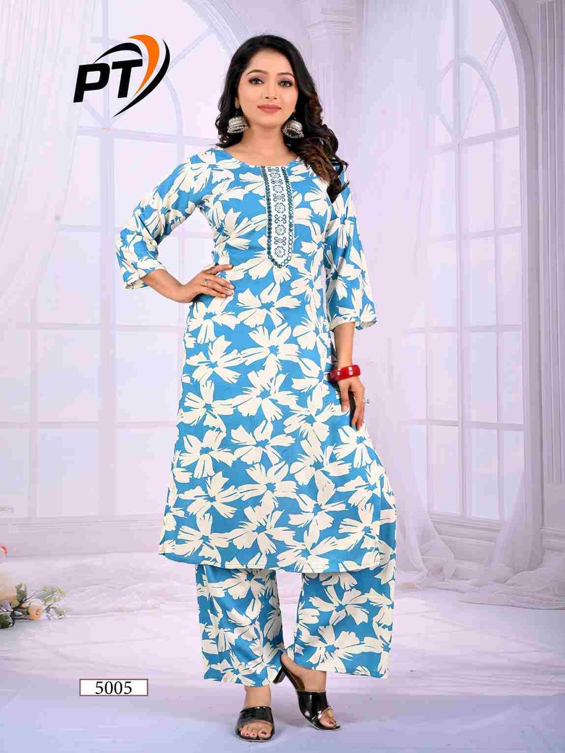 Chingari Vol-5 By Padmavati Textiles 5001 To 5008 Series Designer Stylish Fancy Colorful Beautiful Party Wear & Ethnic Wear Collection Rayon Print Kurtis With Bottom At Wholesale Price