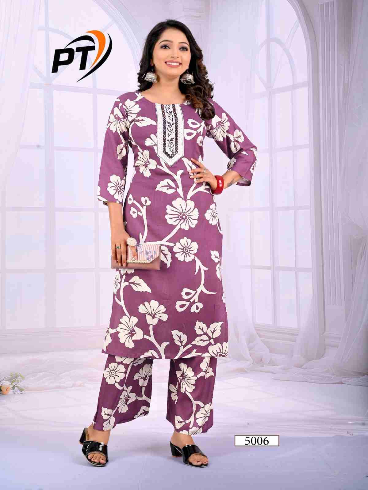 Chingari Vol-5 By Padmavati Textiles 5001 To 5008 Series Designer Stylish Fancy Colorful Beautiful Party Wear & Ethnic Wear Collection Rayon Print Kurtis With Bottom At Wholesale Price