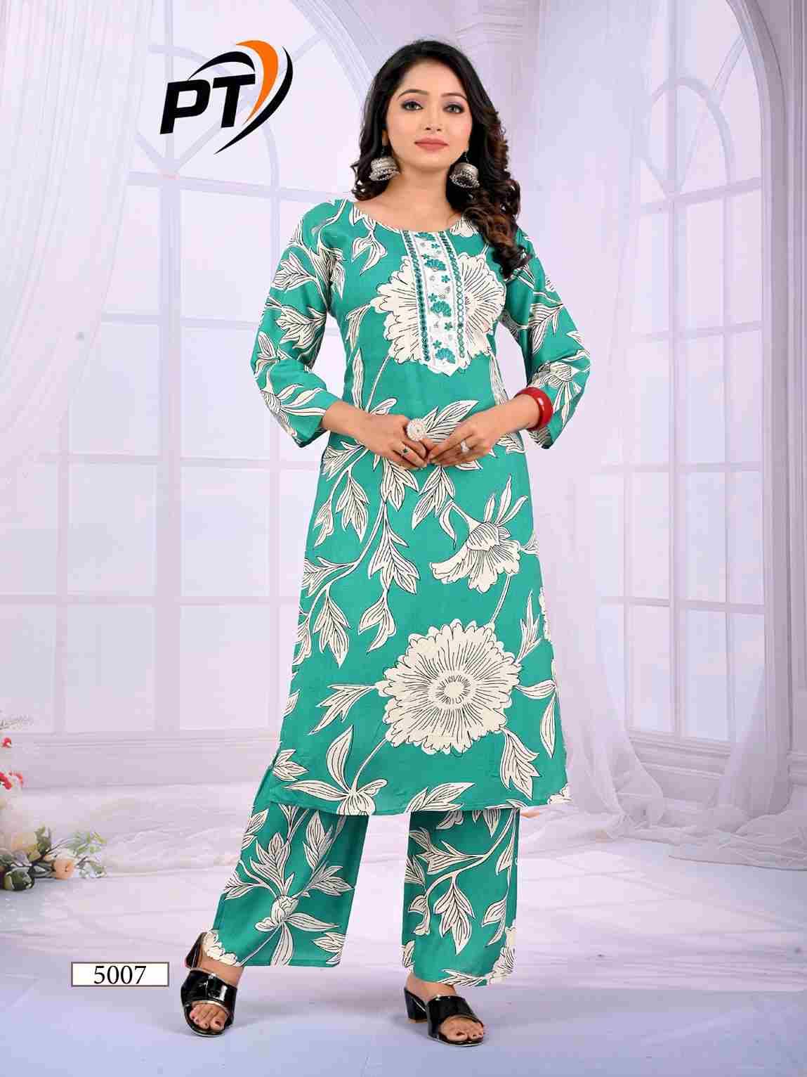 Chingari Vol-5 By Padmavati Textiles 5001 To 5008 Series Designer Stylish Fancy Colorful Beautiful Party Wear & Ethnic Wear Collection Rayon Print Kurtis With Bottom At Wholesale Price