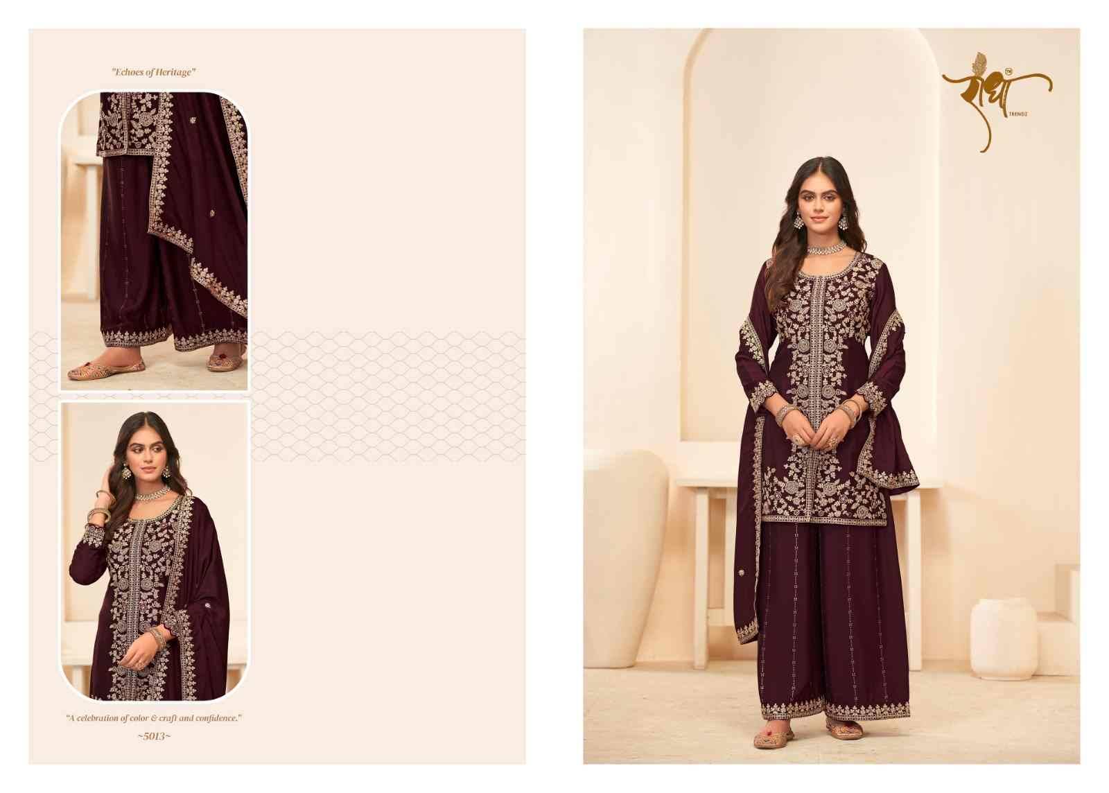Sonali By Radha Trendz 5011 To 5014 Series Designer Sharara Suits Beautiful Fancy Colorful Stylish Party Wear & Occasional Wear Premium Chinnon Dresses At Wholesale Price
